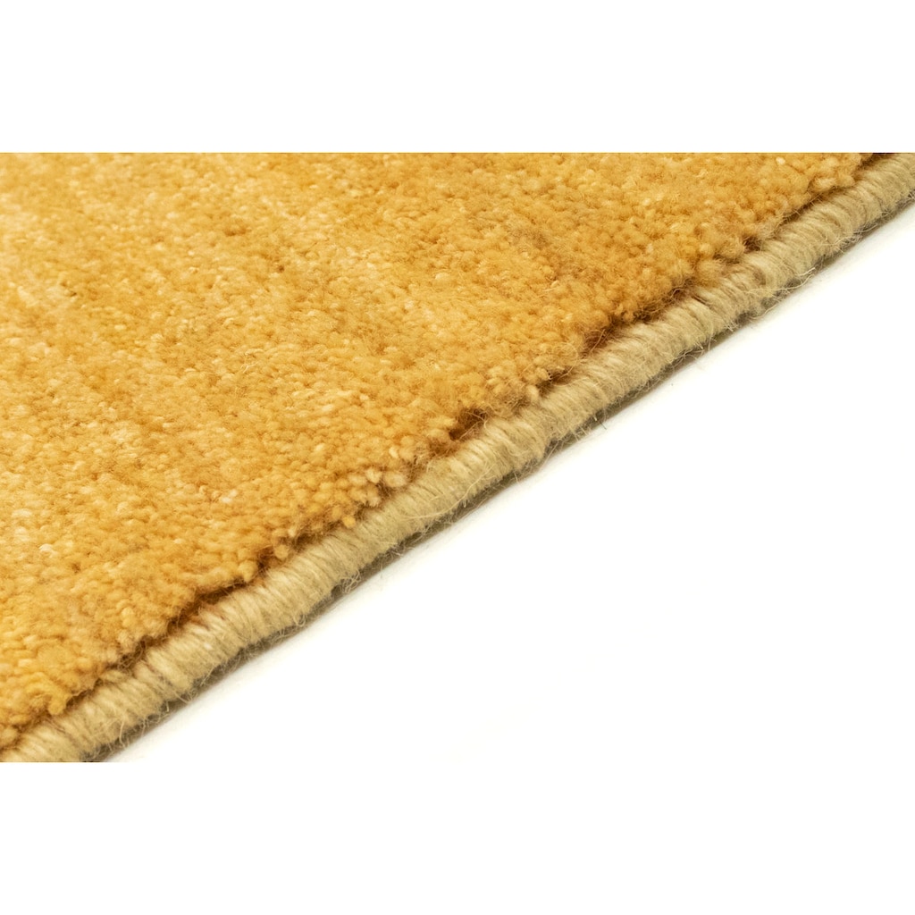 morgenland Wollteppich »Gabbeh Teppich handgeknüpft gold«, rechteckig
