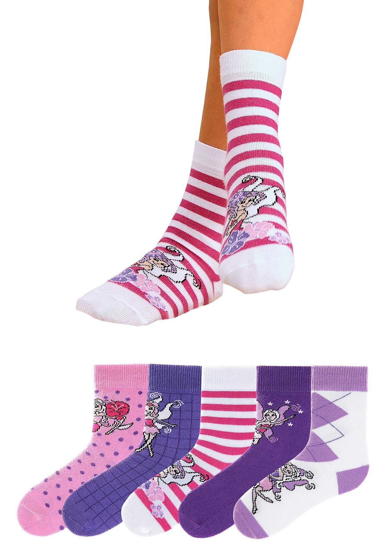 H.I.S Socken, (Packung, 5 Paar), in 5 farbenfrohen Designs
