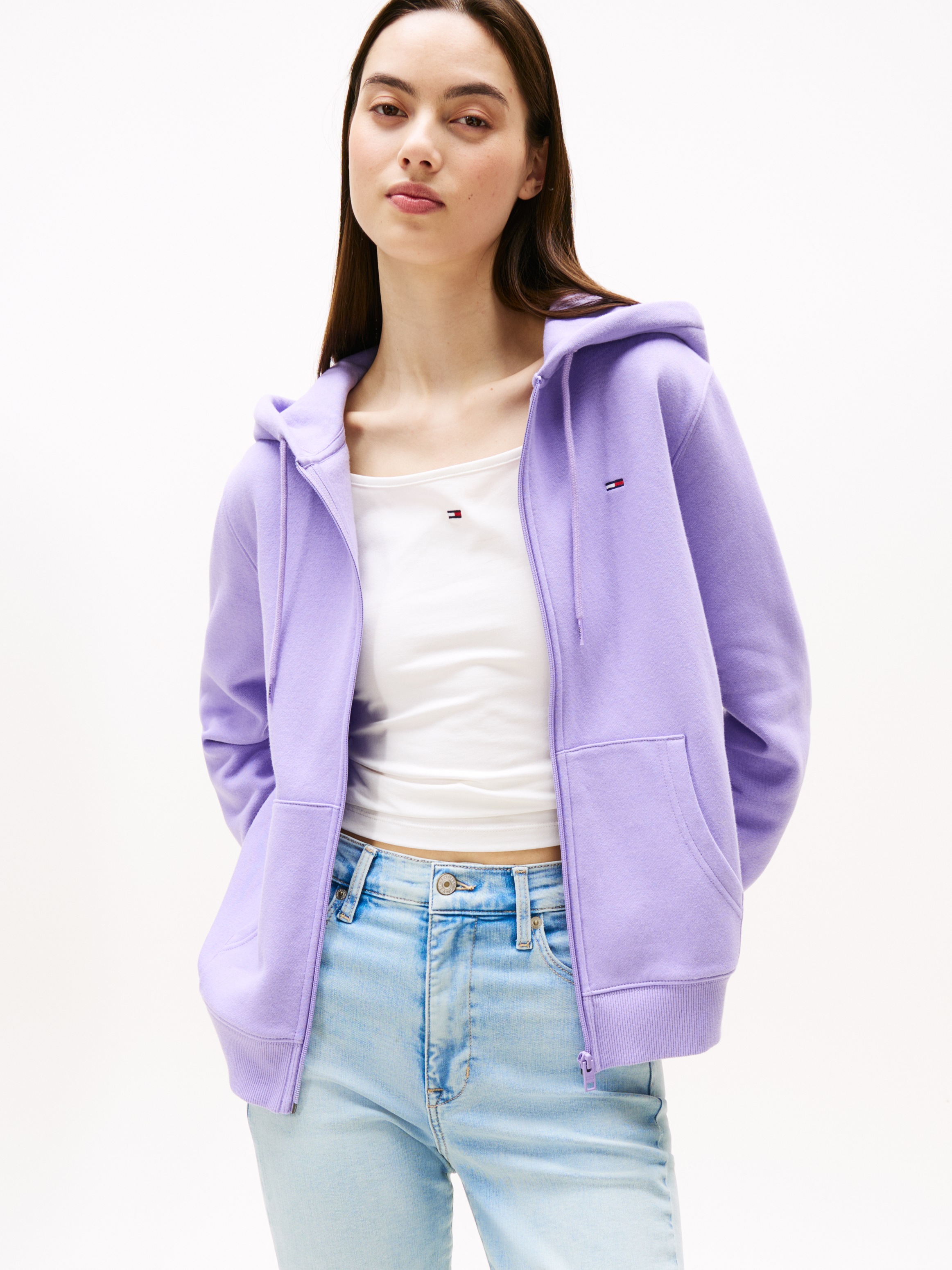 Tommy Jeans Sweatjacke »TJW REG S FLAG ZIP THRU« mit Logostickerei