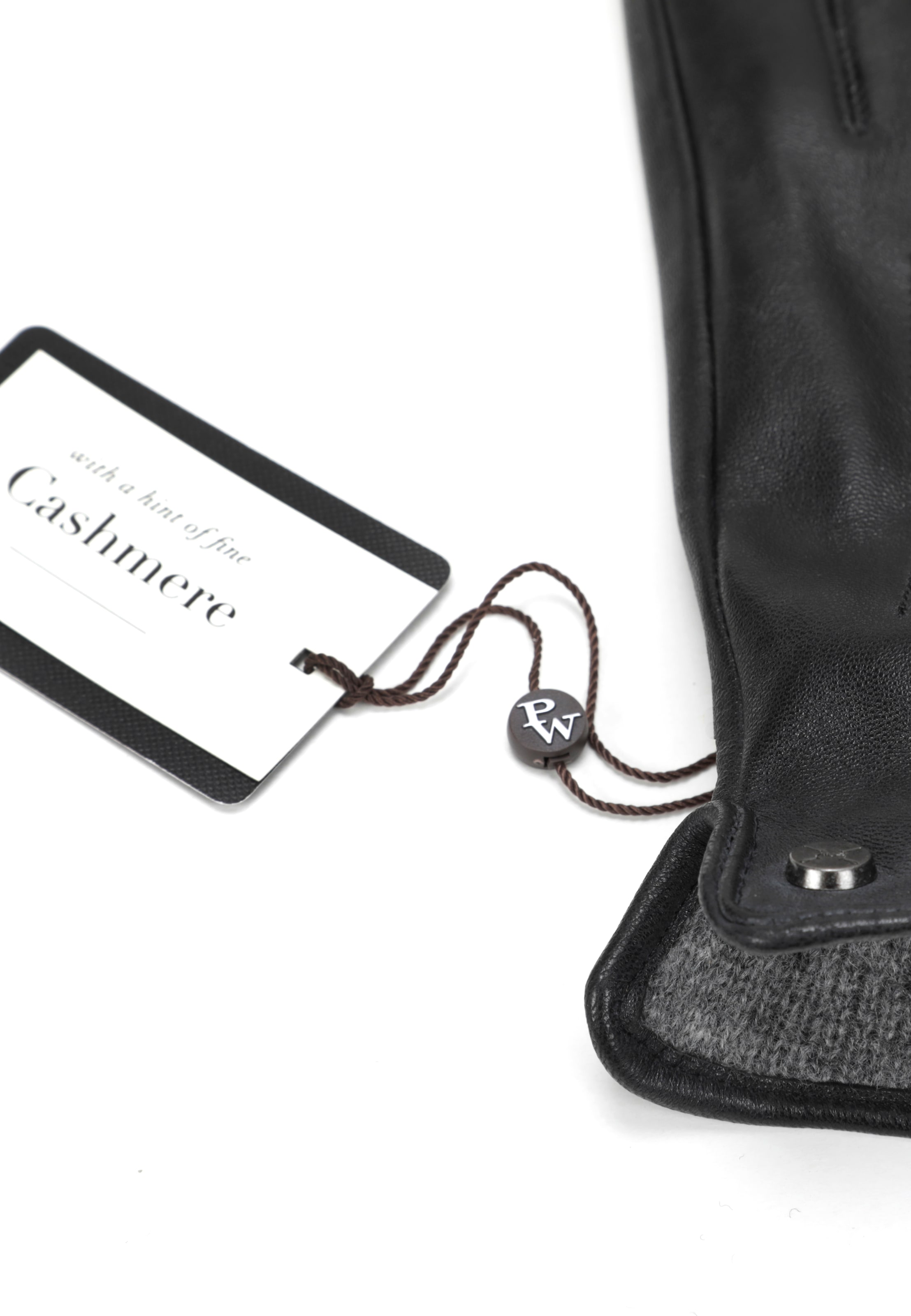 PEARLWOOD Lederhandschuhe »GRAY«, (1 Paar), Weiches Innenfutter mit Wollanteil, dekorative Ziernähte