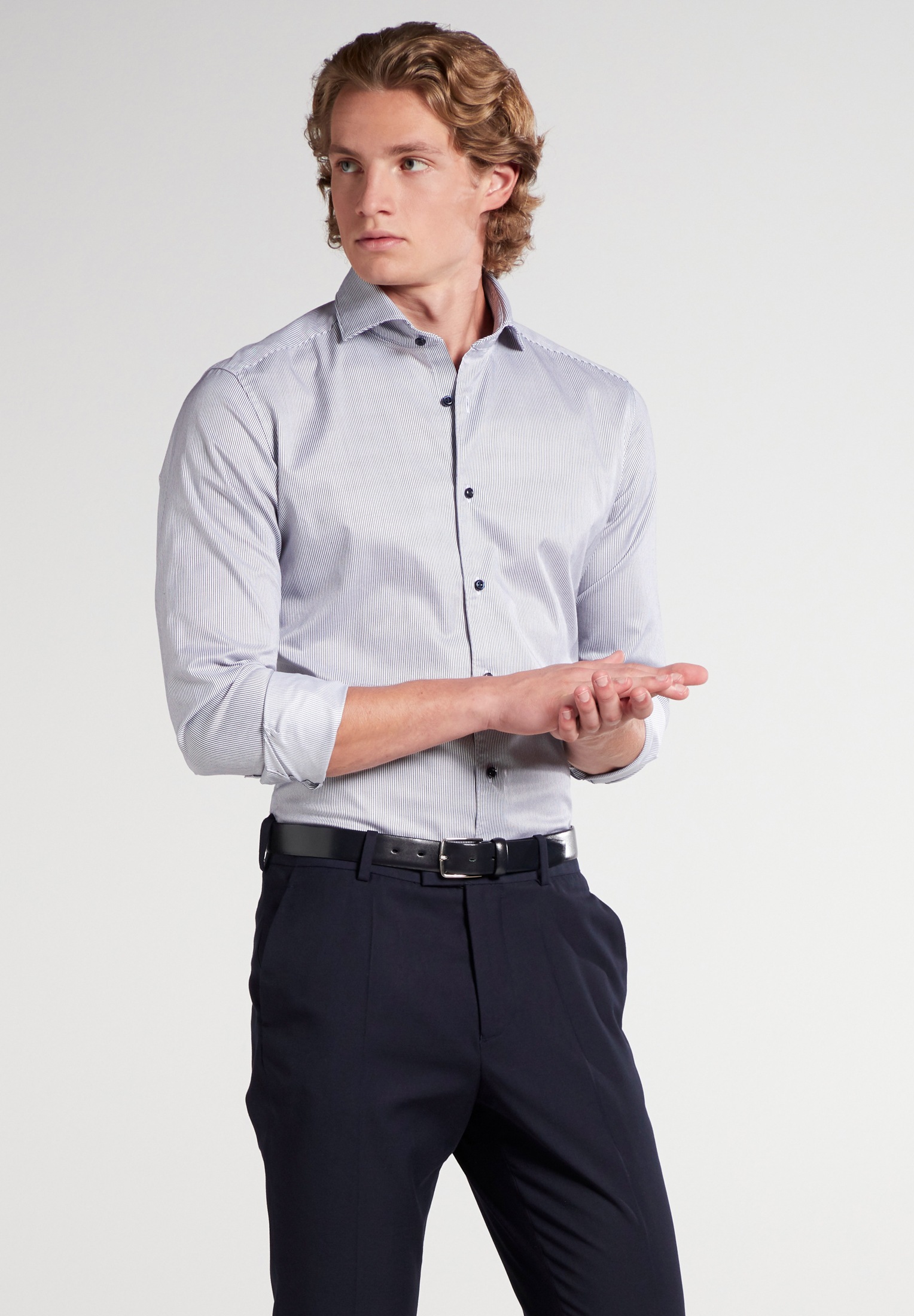 Eterna Langarmhemd »SLIM FIT« EASY IRON (bügelleicht)