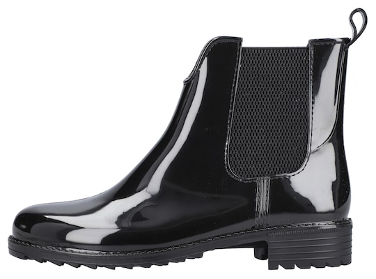 schwarze Chelsea-Boots aus Lackleder