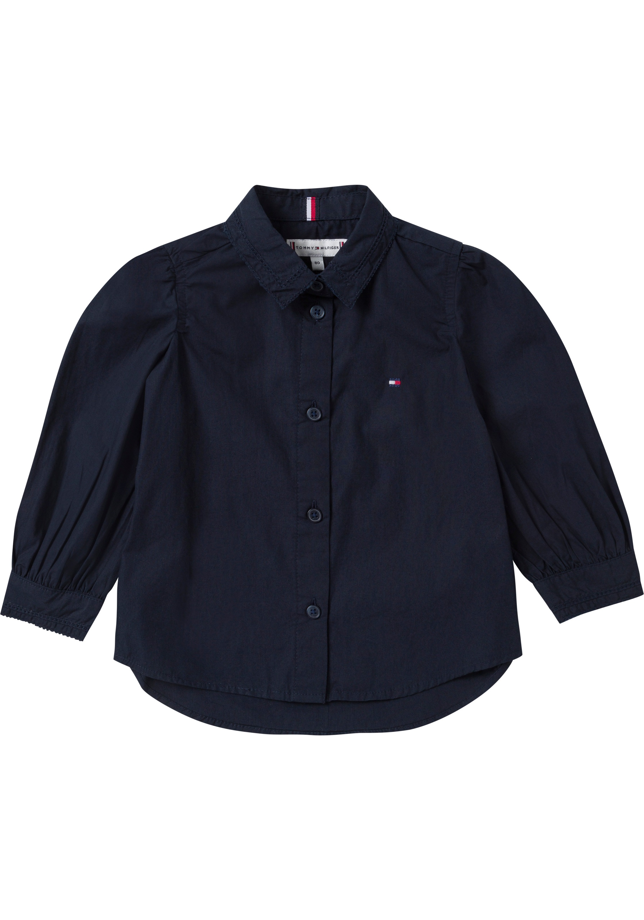 Tommy Hilfiger Langarmbluse »AJOUR PUFF SLEEVE SHIRT L/S«, mit Ajourmuster kaufen