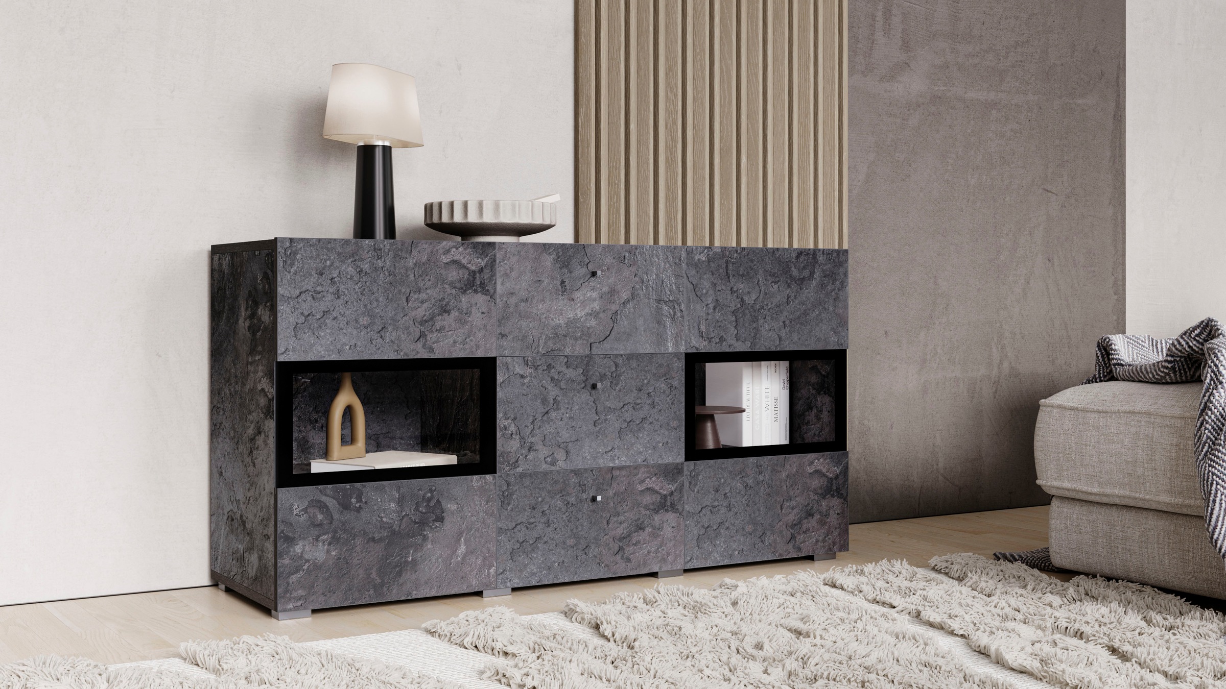 GOODproduct Sideboard "Baros" Breite 132 cm