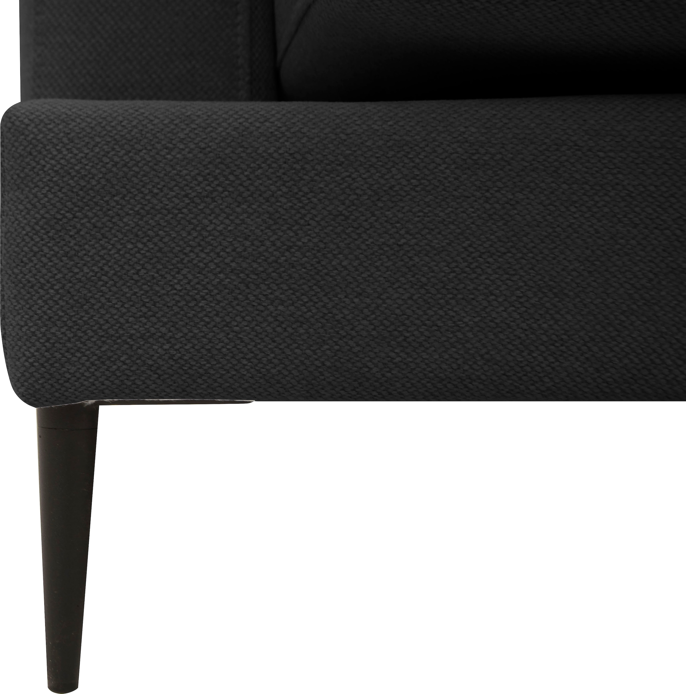 Leonique Big-Sofa »Cozy elegantes Designsofa, Masse B/T/H: 252/97/80 cm«, mit losen Kissen und Metallbeinen
