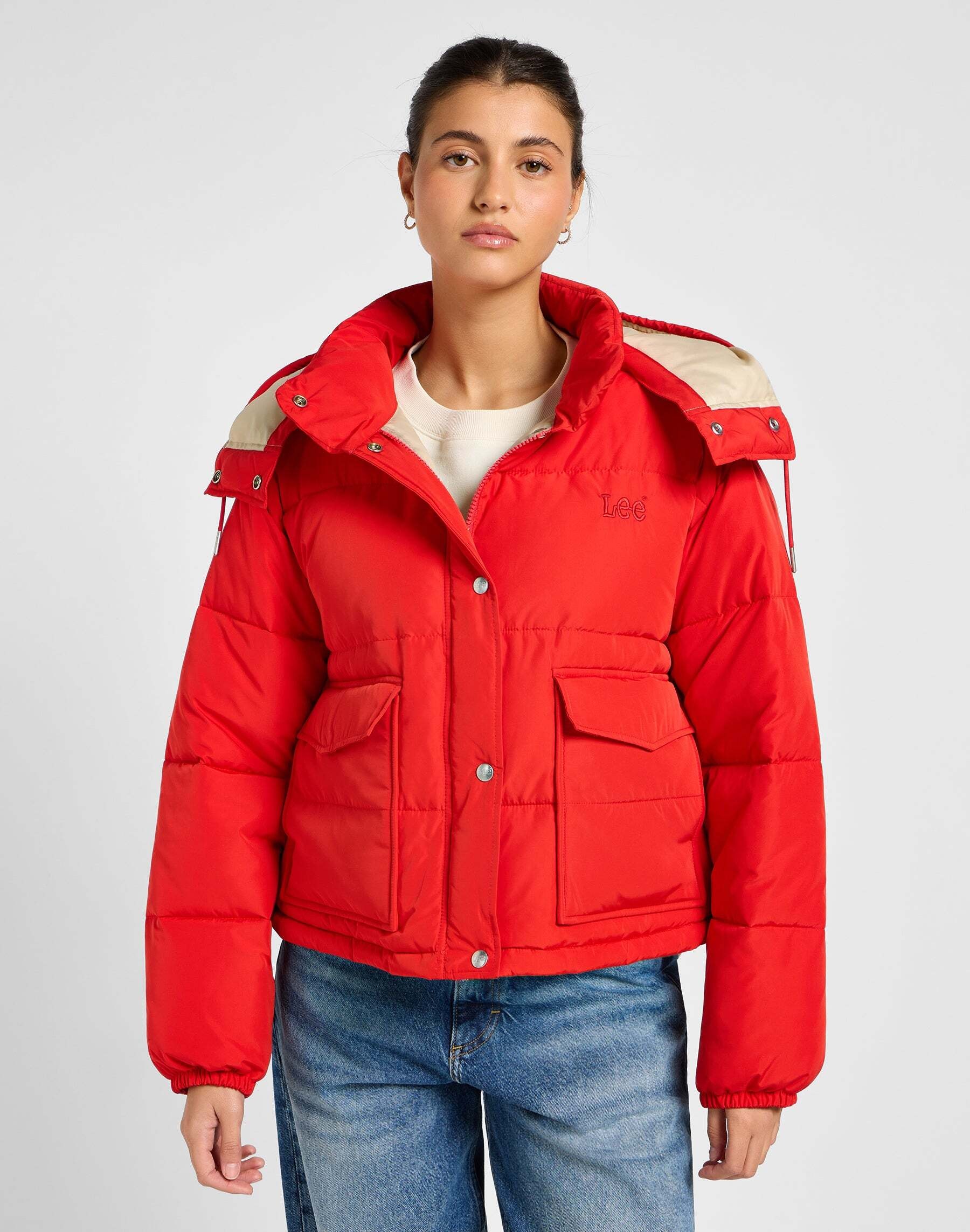 Lee® Steppjacke »LEE Steppjacke Hooded Short Puffer«