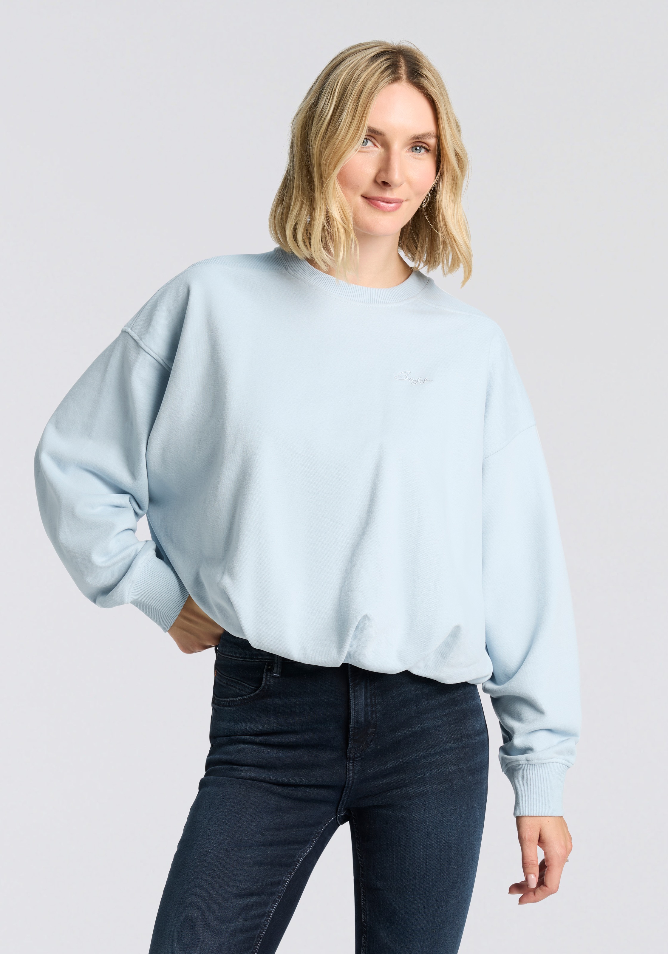BOSS ORANGE Sweater »Efem Premium Damenmode«, Relaxed Fit, Rundhals