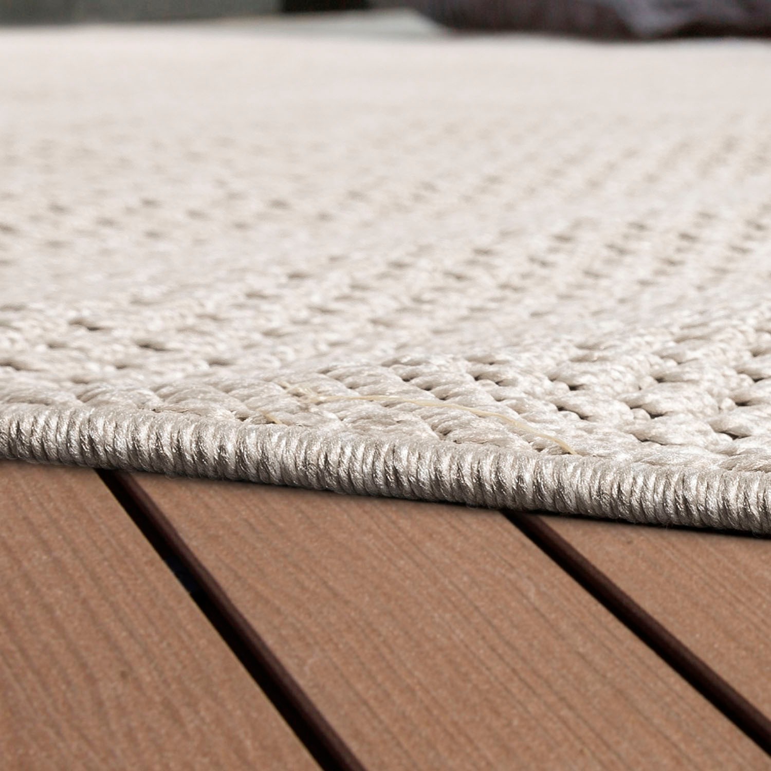 Paco Home Teppich »Timber 125«, rund, 4 mm Höhe, Flachgewebe, Sisal Optik, In- und Outdoor geeignet, Wohnzimmer