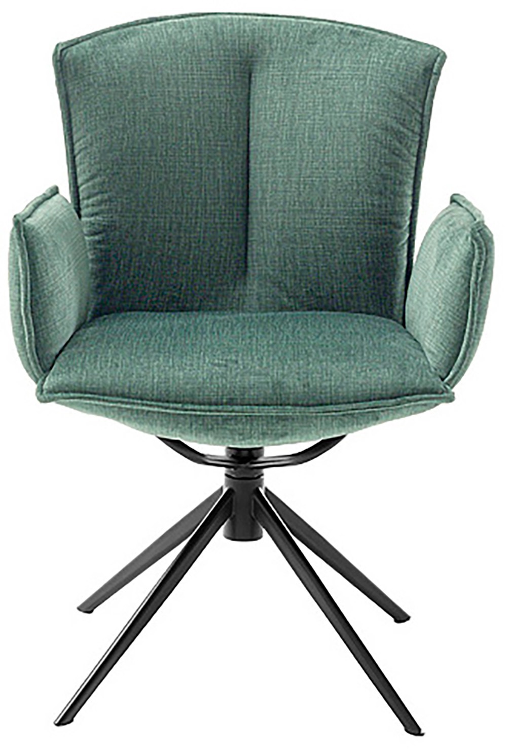 MCA furniture 4-Fussstuhl »NALON Esszimmerstuhl (2er Set) - Stuhl«, (Set), 2 St., Veloursstoff, 360° drehbar, Schwingfunktion, Metall, Veloursoptik, belastbar 120 kg