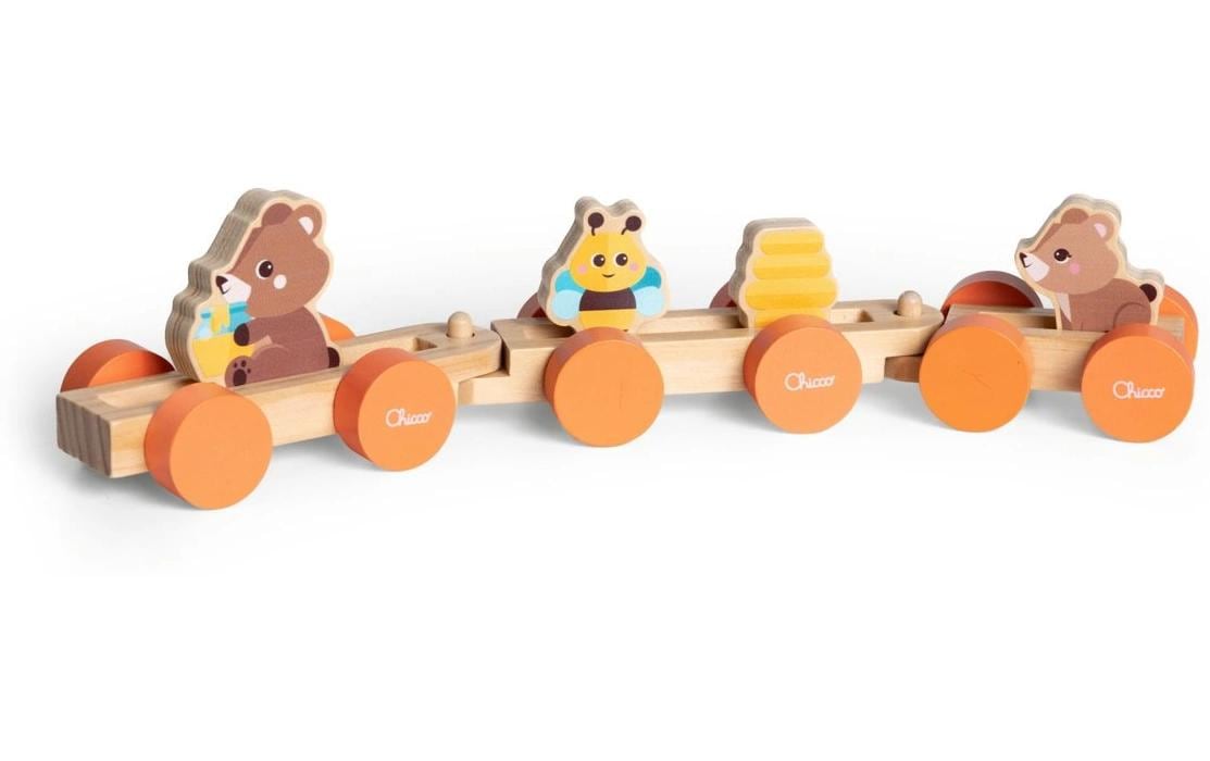 Chicco Spielzeug-Zug »My Wood Friends – Teddys Zug«, Holzart: Kiefer, Schima