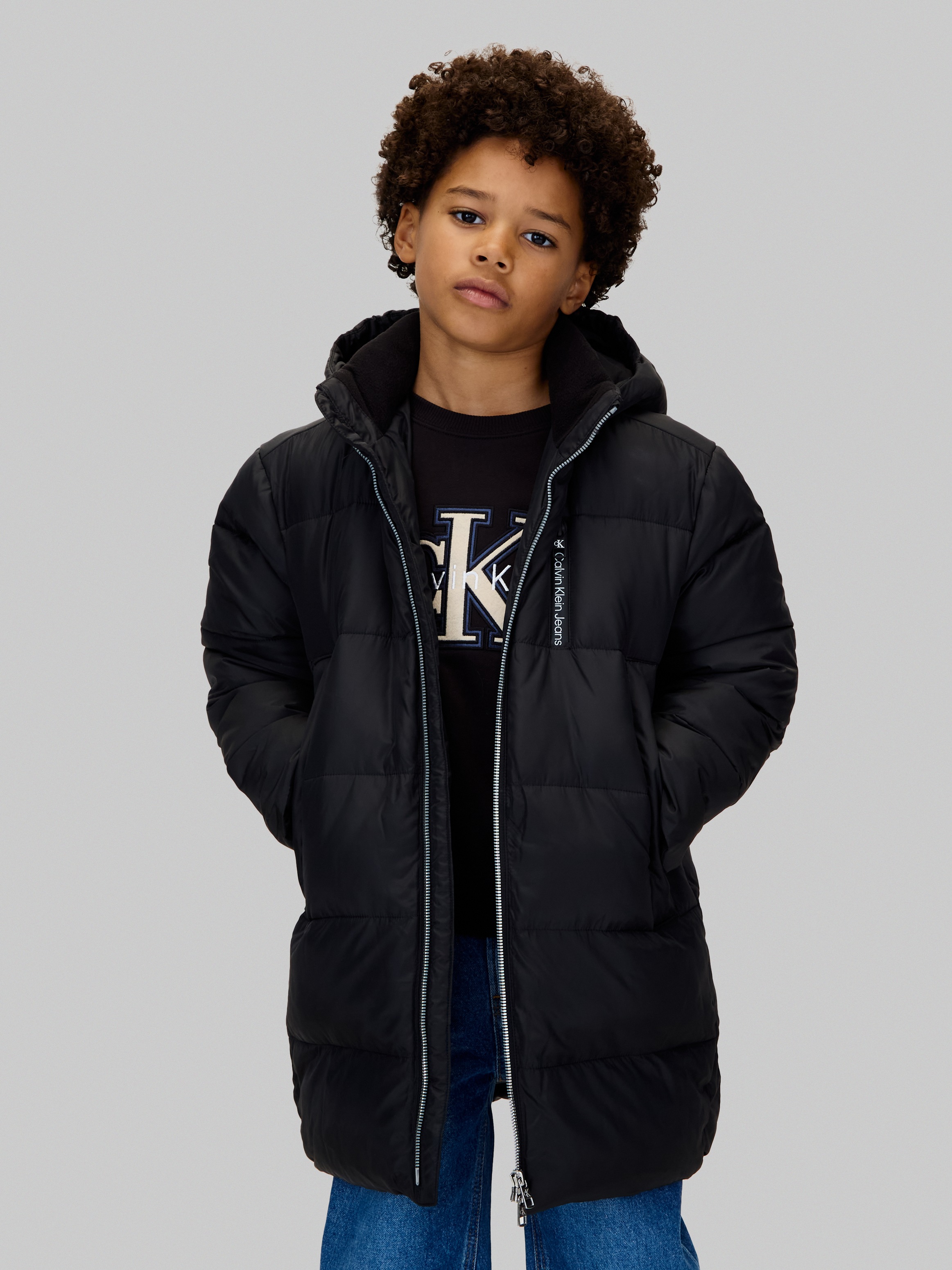 Calvin Klein Jeans Parka »Essential Parka Puffer« mitKapuze für Kinder bis 16 Jahre und mit Logopatch