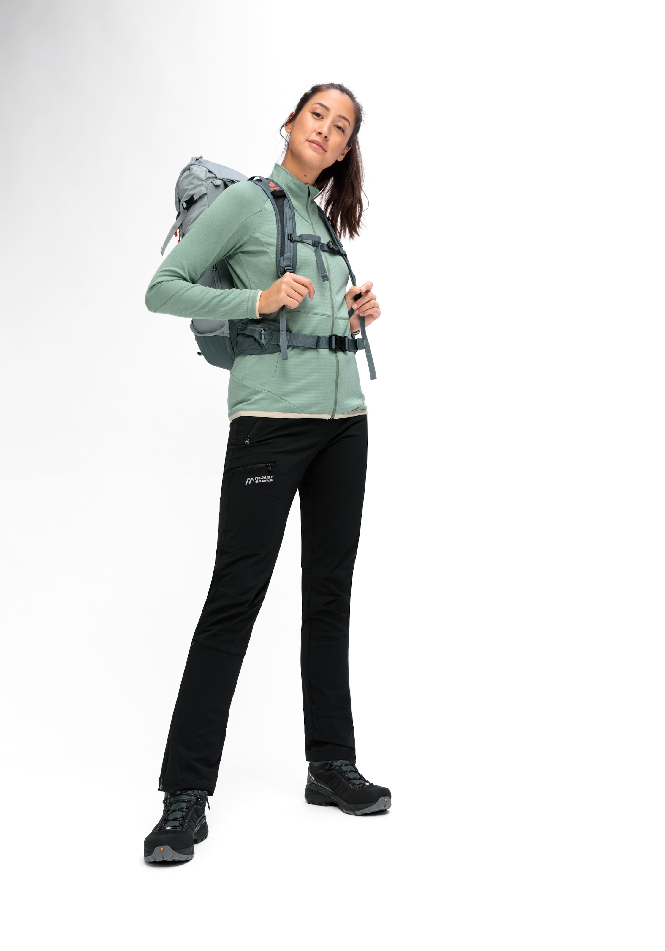 Maier Sports Fleecejacke »Sinaia W«, Damen Midlayer, atmungsaktiv schnelltrocknend, Full-Zip, Regular Fit