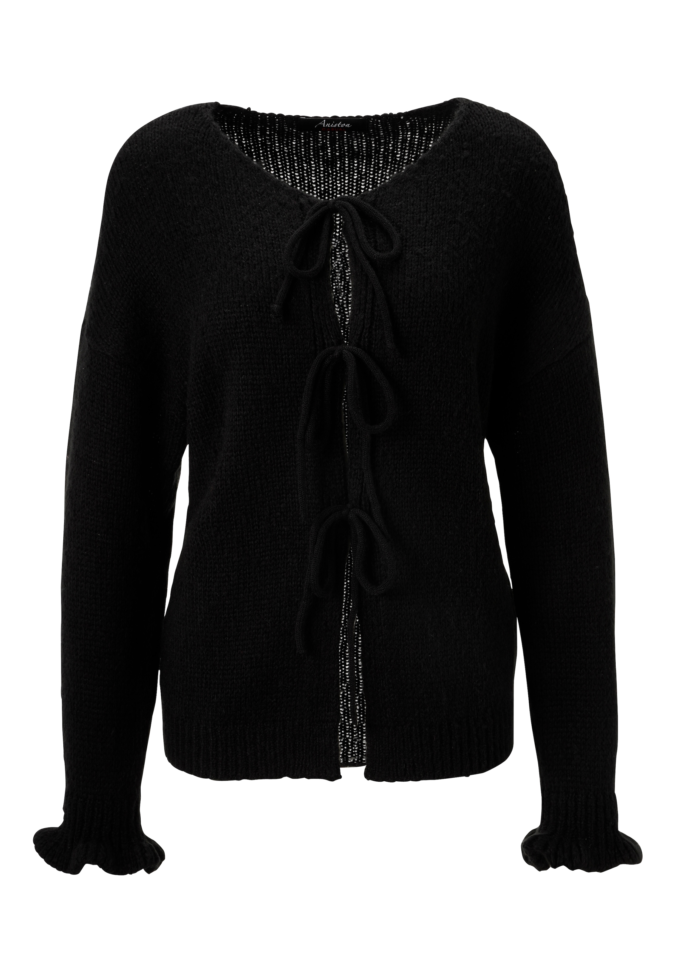 Aniston CASUAL Strickjacke, mit trendigen Bindebändern zu schliessen - NEUE KOLLEKTION