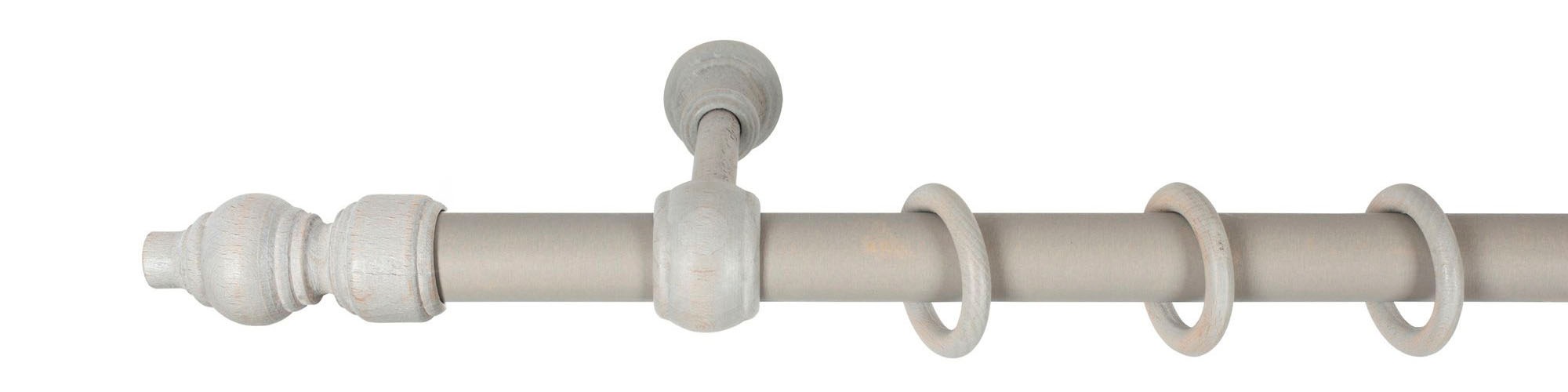 SN DECO GROUP Gardinenstange »Filigrano«, 1 läufig-läufig, Fixmass, 28 mm, Holz, verschiedene Längen und Farben, Komplettset
