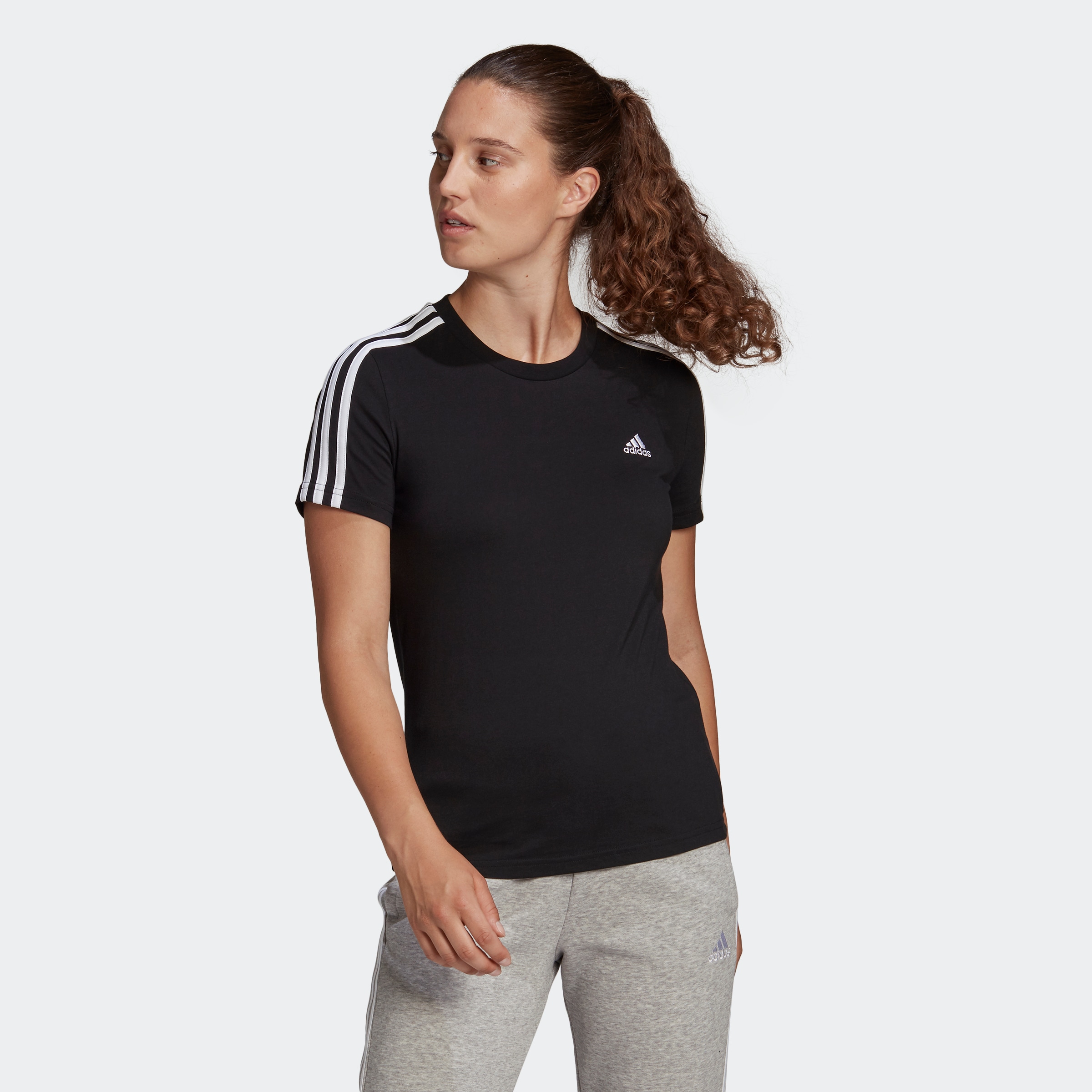 adidas Sportswear T-Shirt »LOUNGEWEAR ESSENTIALS online bei bestellen SLIM Jelmoli-Versand Schweiz 3-STREIFEN«