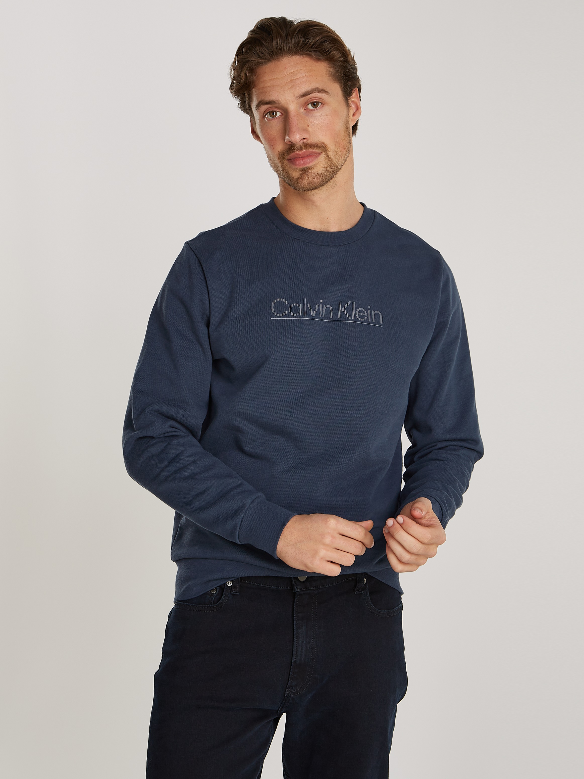 Calvin Klein Sweatshirt »RAISED LINE LOGO SWEATSHIRT«, mit Logoschriftzug