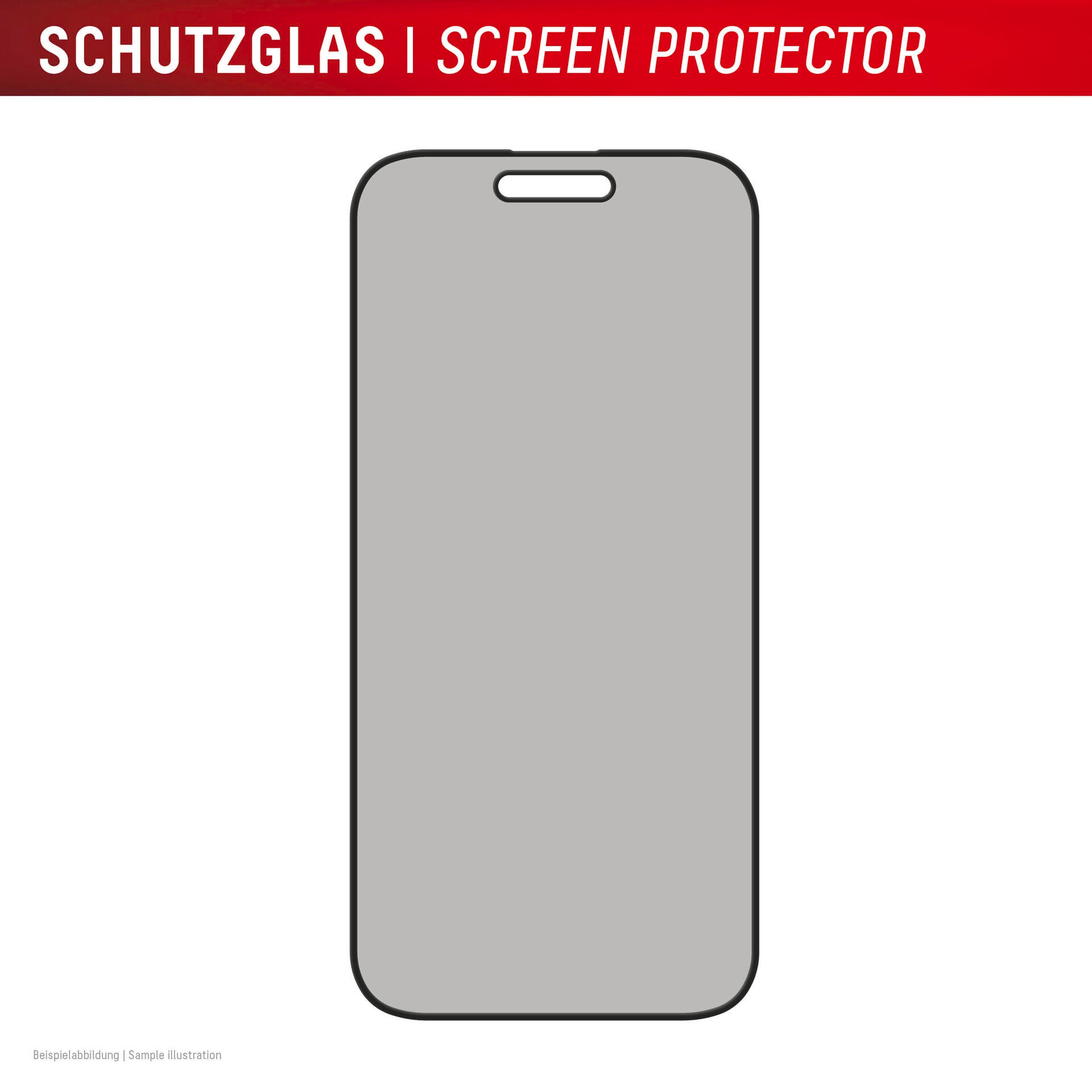 Displex Displayschutzglas »Privacy Glass Full Cover«, für Apple iPhone 16 Plus, (1 St.), Displayschutzfolie, Schutzfolie, Bildschirmschutz, kratz- & stossfest