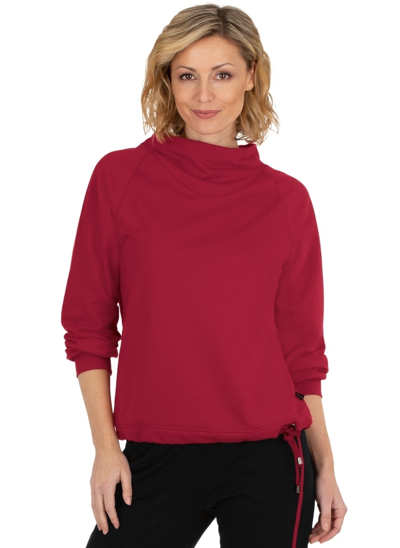 Sweatshirt shoppen mit online »TRIGEMA Sweatshirt bei Trigema Jelmoli-Versand Kragen« Schweiz modischem
