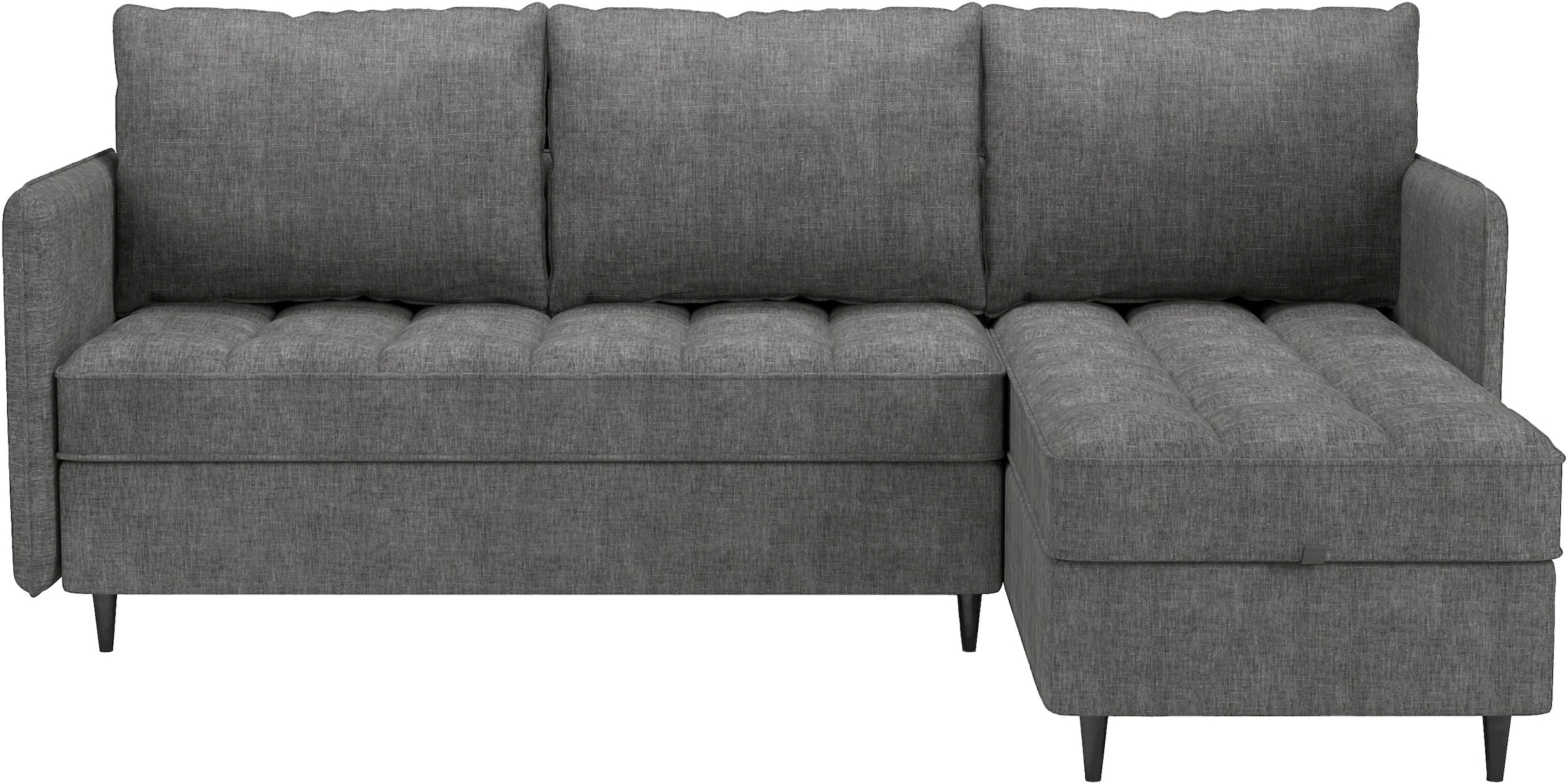Dorel Home Ecksofa »LINDHUS, L-Form, verschiedene Stellvarianten, Loungesofa, Schlaf-Liege«, Modulsofa, Recamiere, grosser Bettkasten, Cord, Chenille