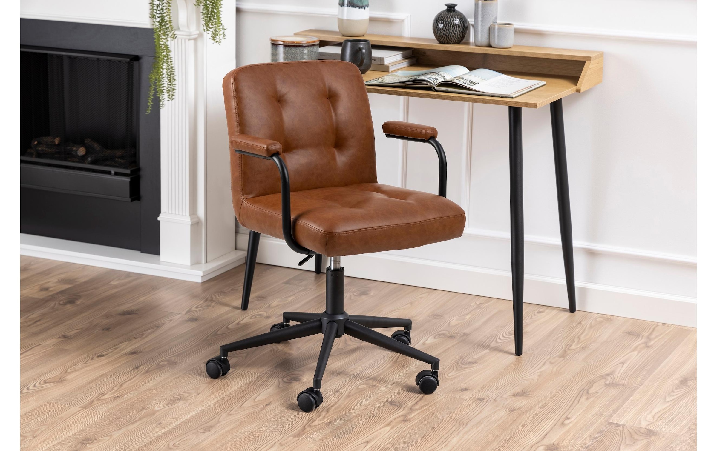 AC Design Schreibtischstuhl »Cosmo, mit Polsterrücken und Armlehnen«, Kunstleder