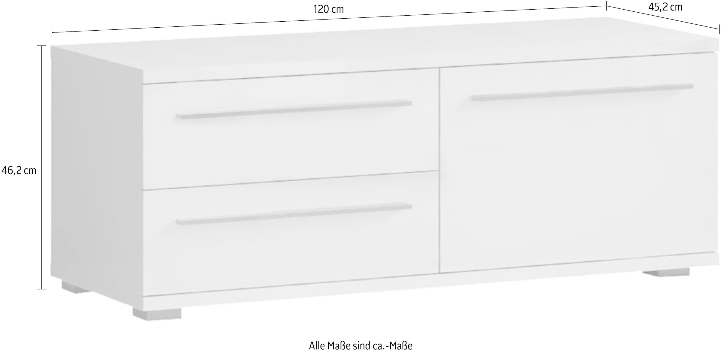 Places of Style TV-Board »Piano«, UV lackiert, mit Soft-Close-Funktion