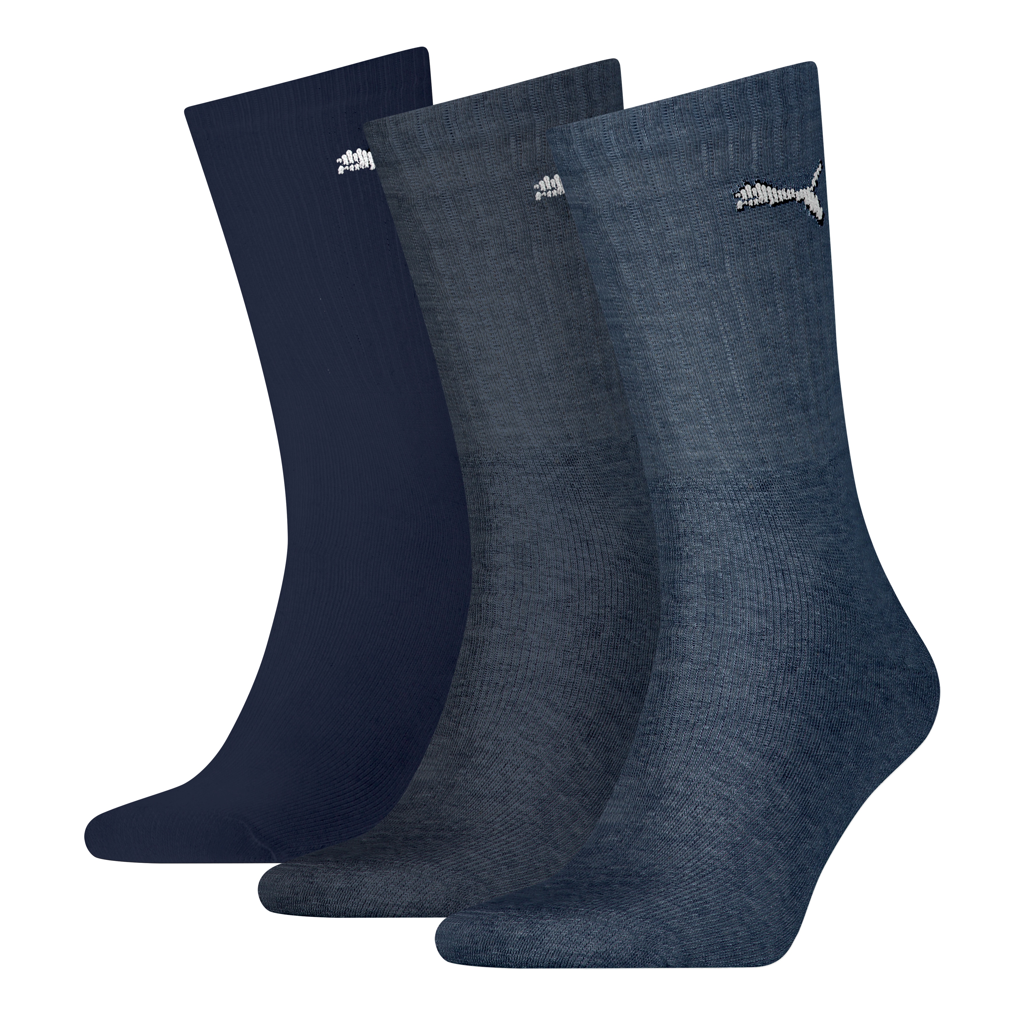 PUMA Sportsocken "UNISEX LIGHT CREW SOCK" 3 Paar tlg. Mit flacher Zehennaht