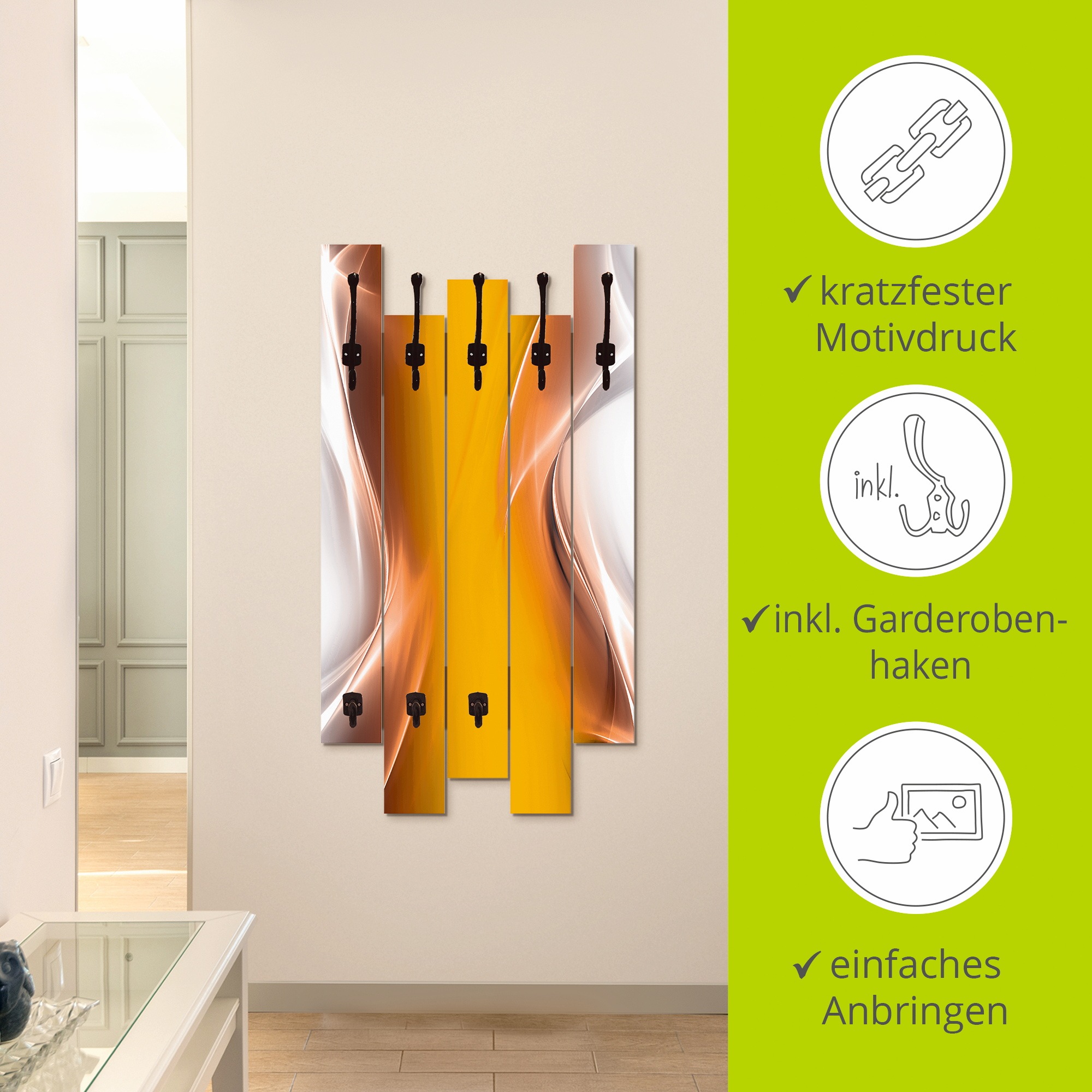Artland Garderobenleiste »Kreatives Element«, teilmontiert