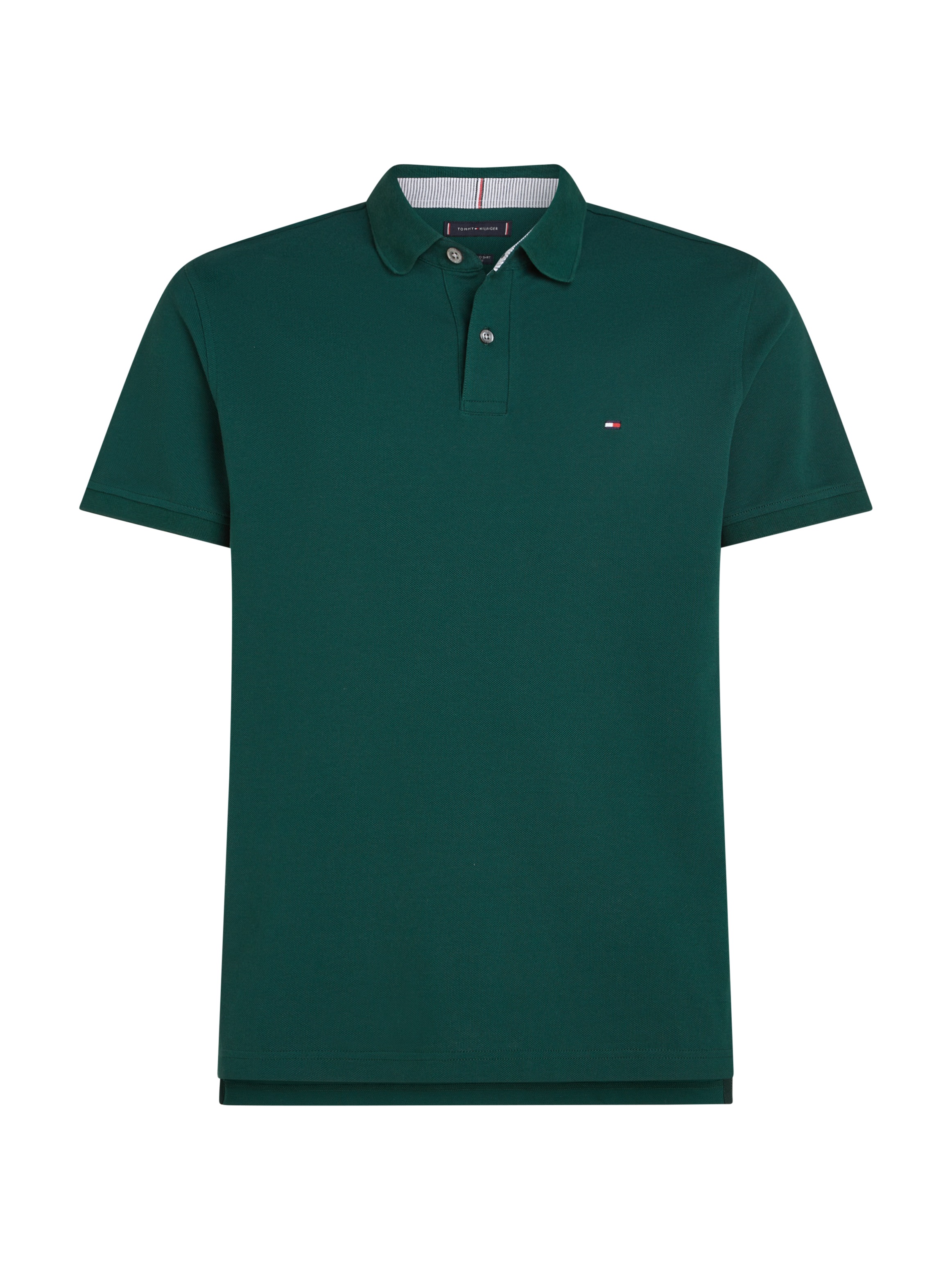 Tommy Hilfiger Poloshirt »1985 REGULAR POLO mit Kontraststreifen und Knopfleiste«, unifarben, sportlich, regular fit, Baumwollmix, Polokragen