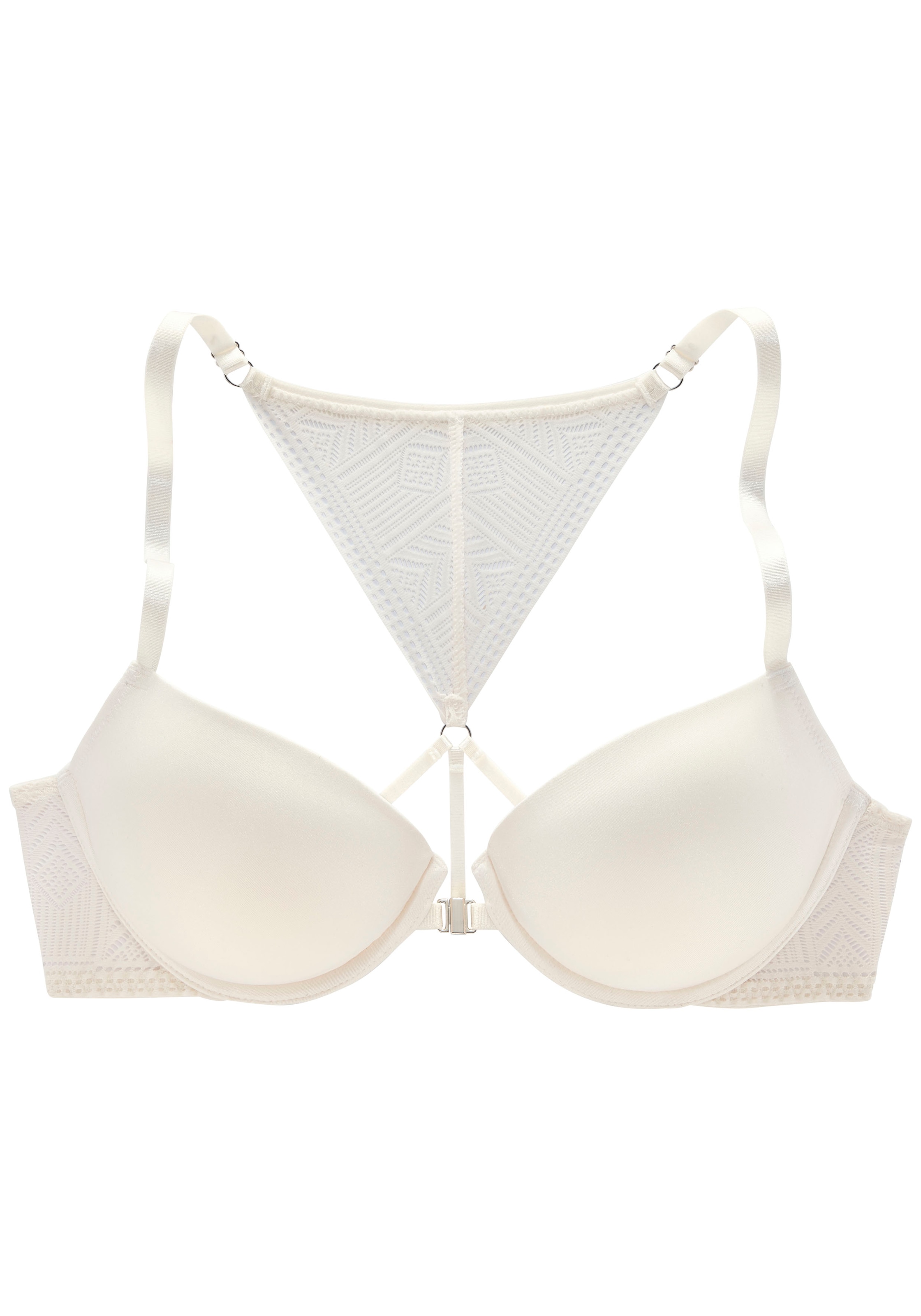 s.Oliver Push-up-BH »Fabienne«, mit Bügel und modischem Spitzenrücken, Dessous