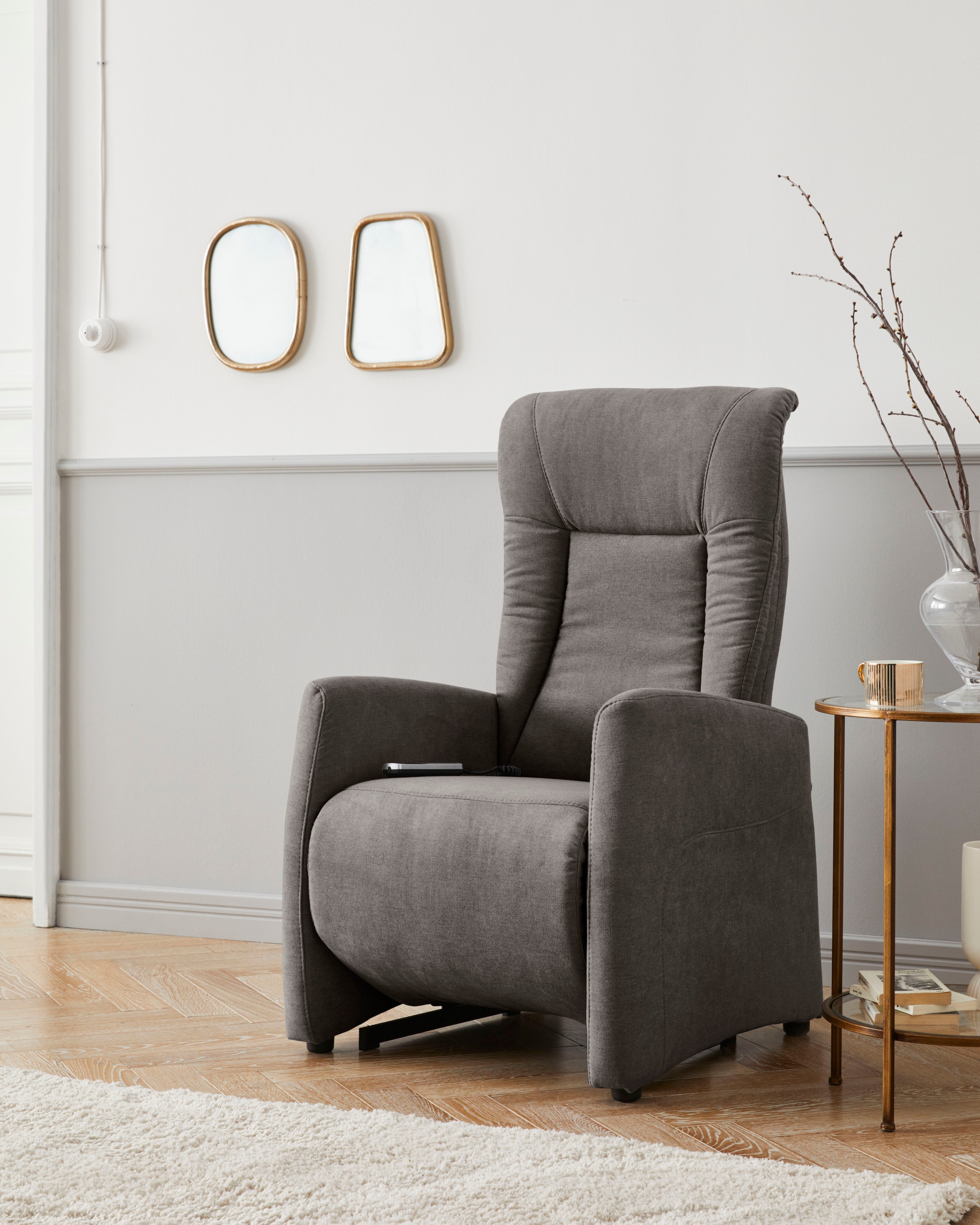 sit&more TV-Sessel "Melissa" wahlweise elektrisch oder manuell verstellbar, optional Aufstehhilfe
