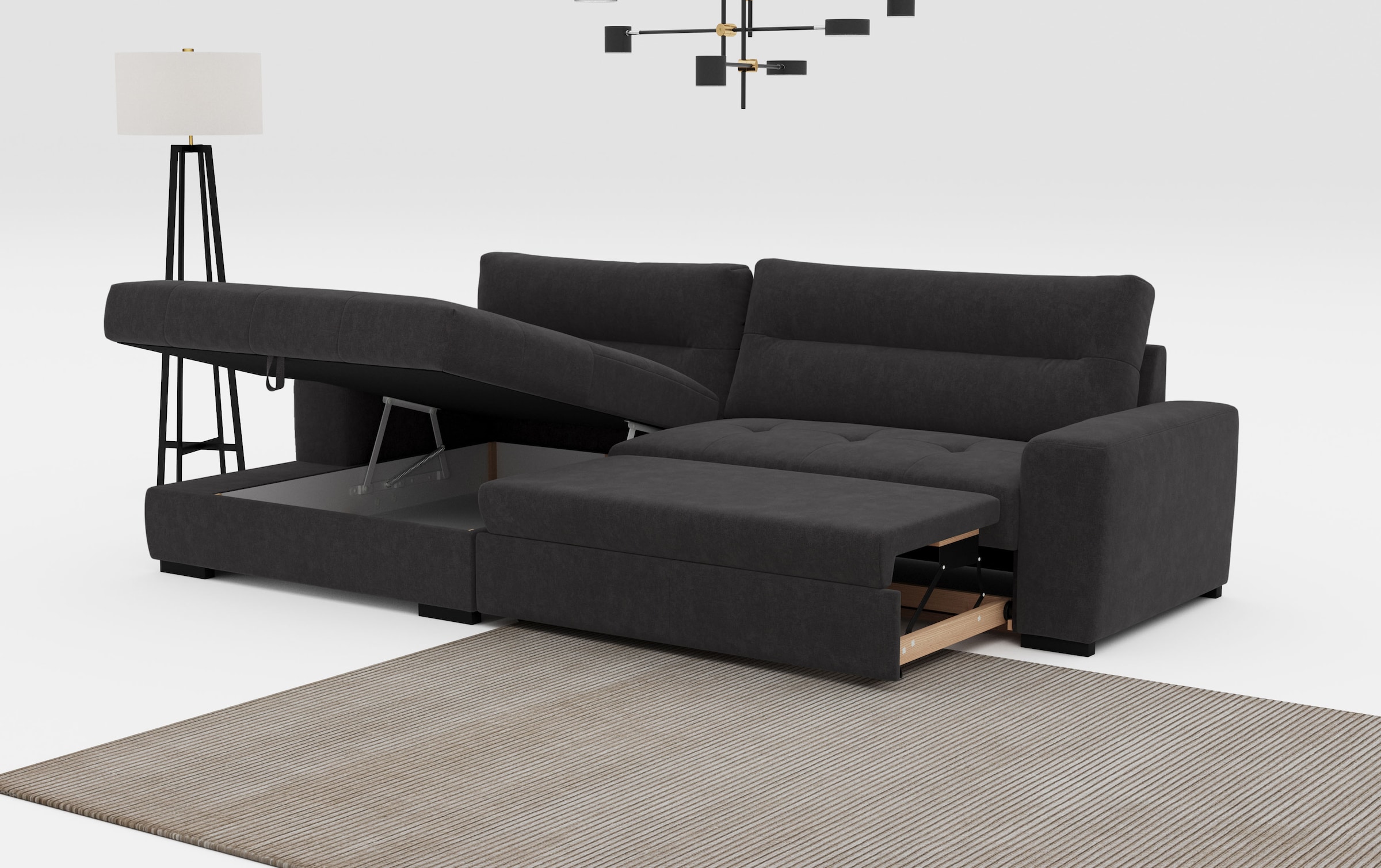 COTTA Ecksofa »Cappa L-Form«, wahlweise mit Bettfunktion & Bettkasten
