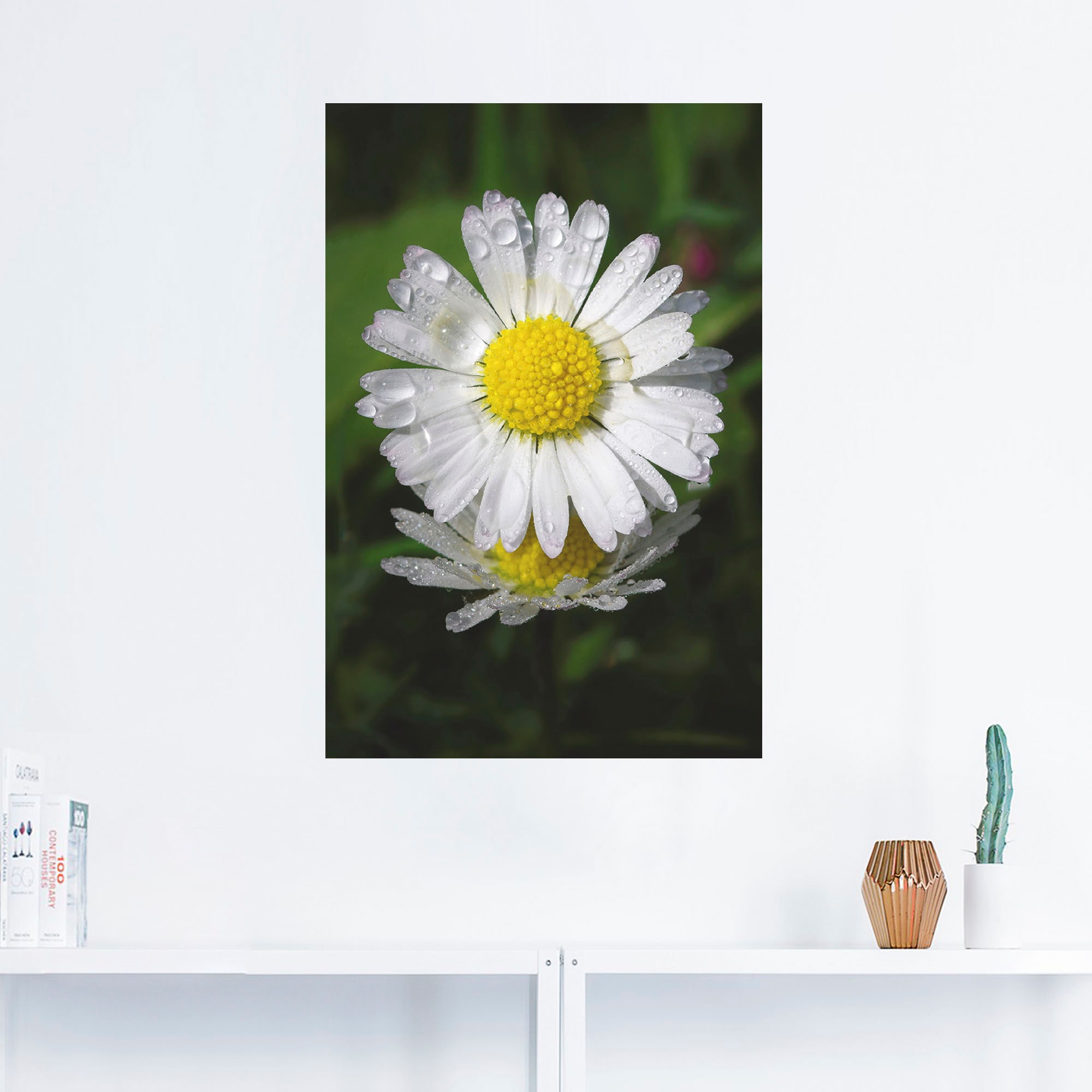 Artland Wandfolie »Gänseblümchen mit Tropfen«, Blumen, (1 St.), selbstklebend