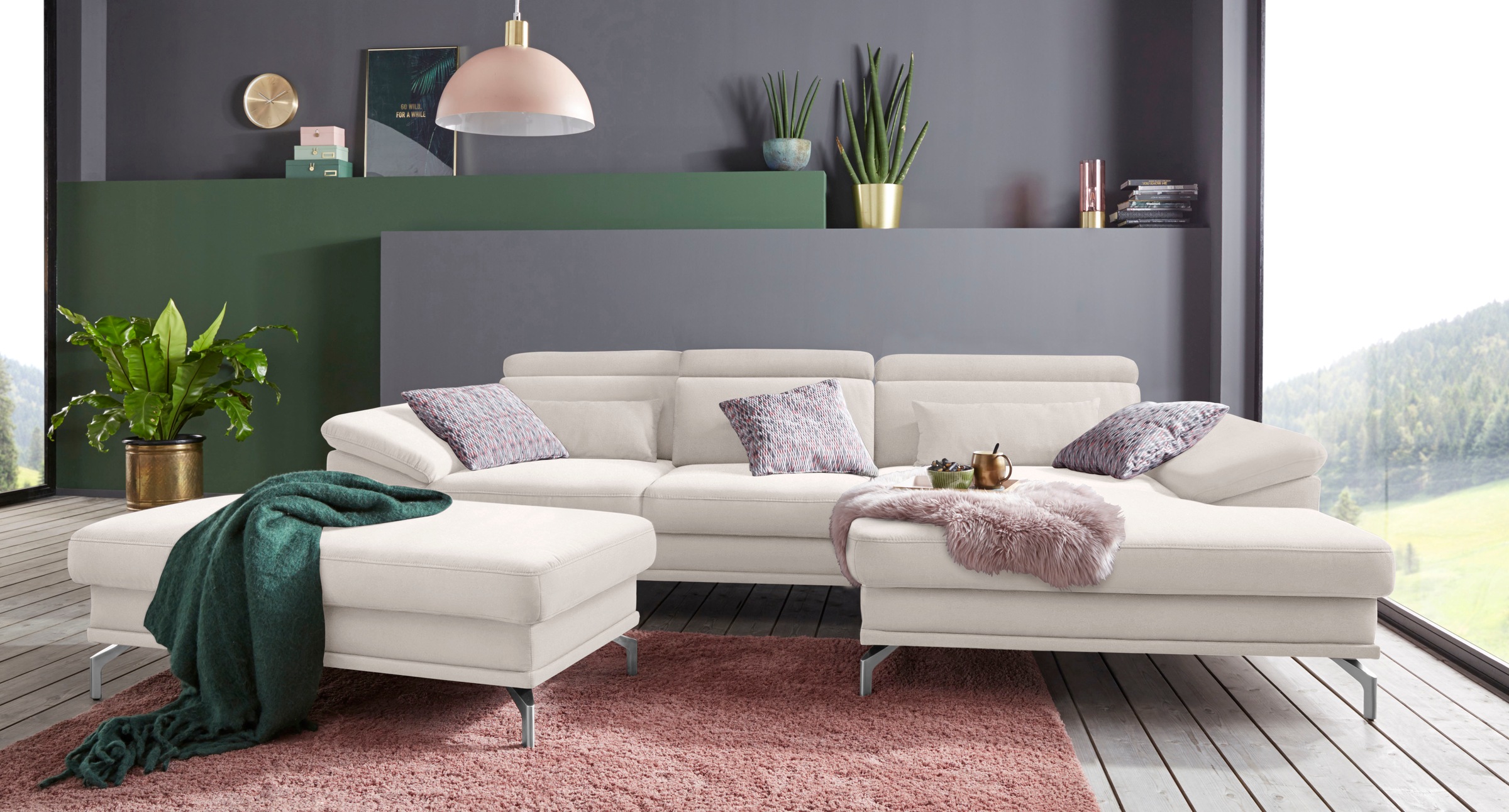 sit&more Ecksofa »Scorpio L-Form«, inklusive Sitztiefenverstellung, wahlweise mit Kopfverstellung