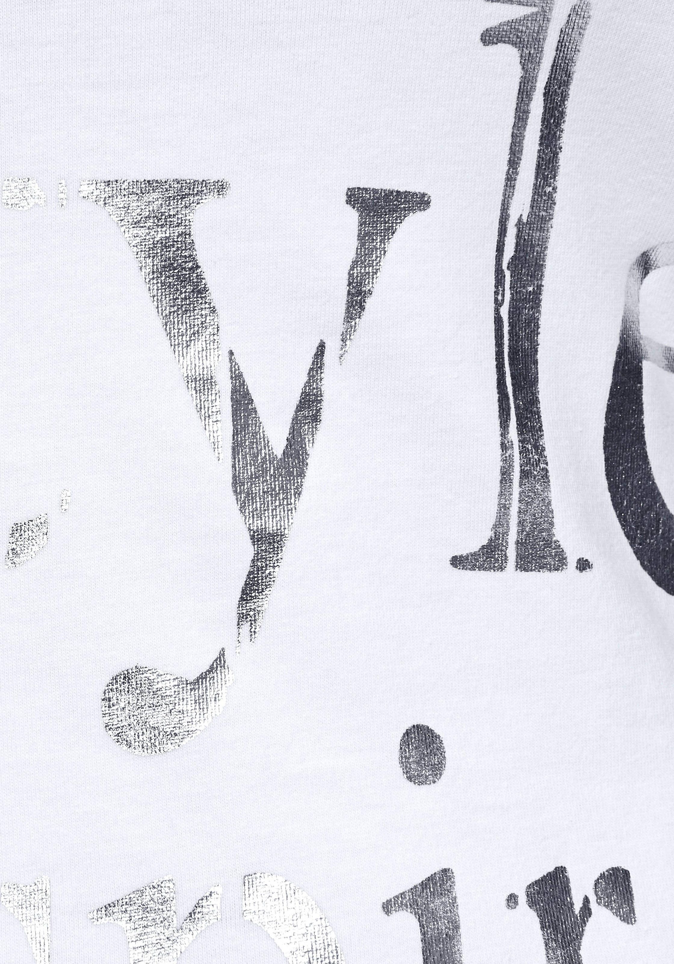 Laura Scott T-Shirt, sehr figurbetont, mit frischem Print, Rundhals, für die Freizeit