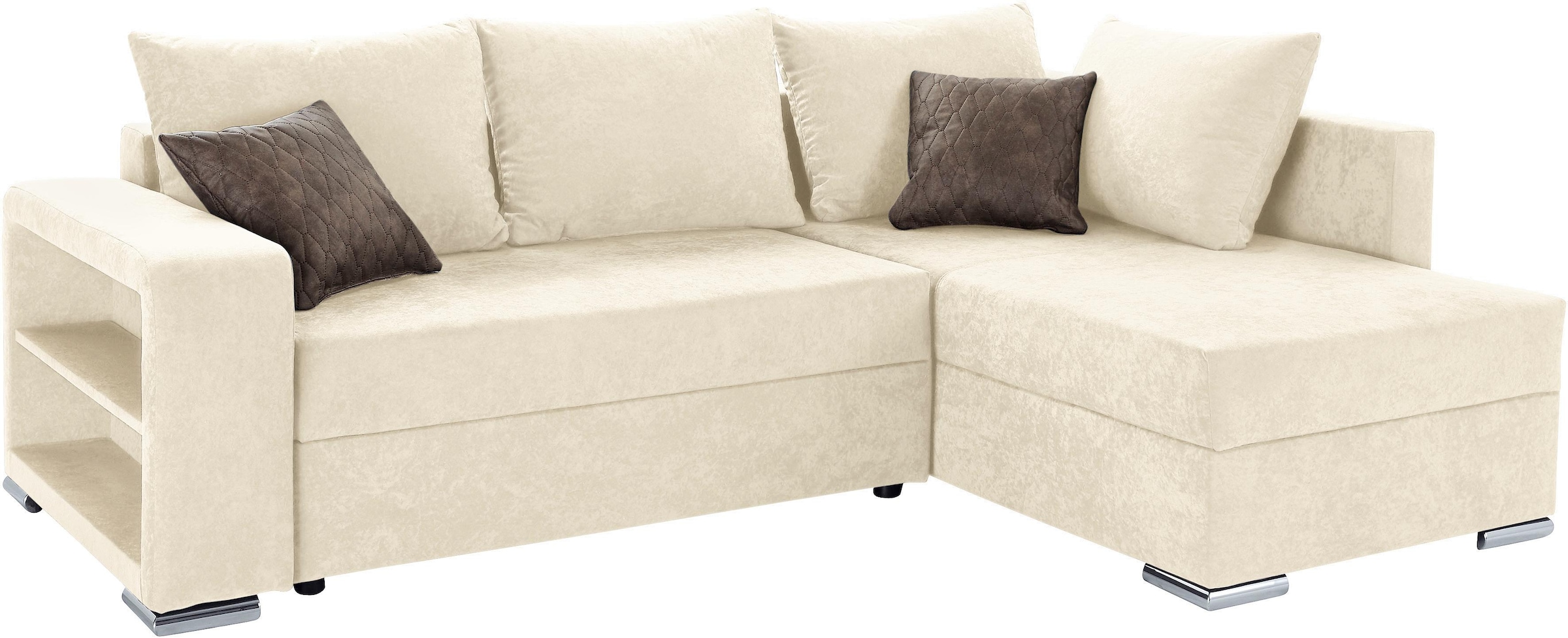 COLLECTION AB Ecksofa »John L-Form«, inklusive Bettfunktion und Bettkasten