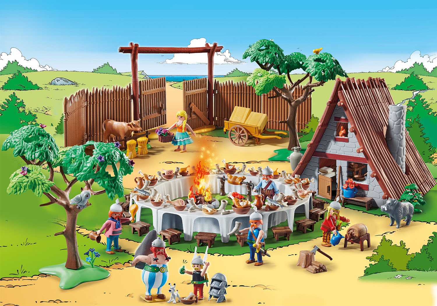 Playmobil® Konstruktions-Spielset »Grosses Dorffest (70931), Asterix«, (310 St.), Made in Germany