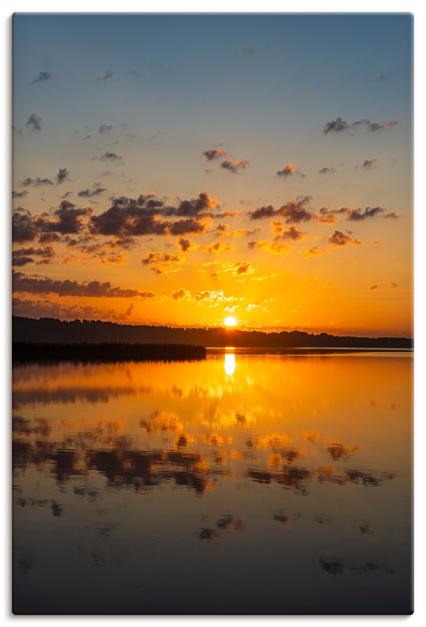 Artland Wandbild "Sonnenaufgang in Seedorf am Schaalsee" 1 Stk. tlg. als Alubild, Leinwandbild, Poster, Wandaufkleber in verschied. Grössen