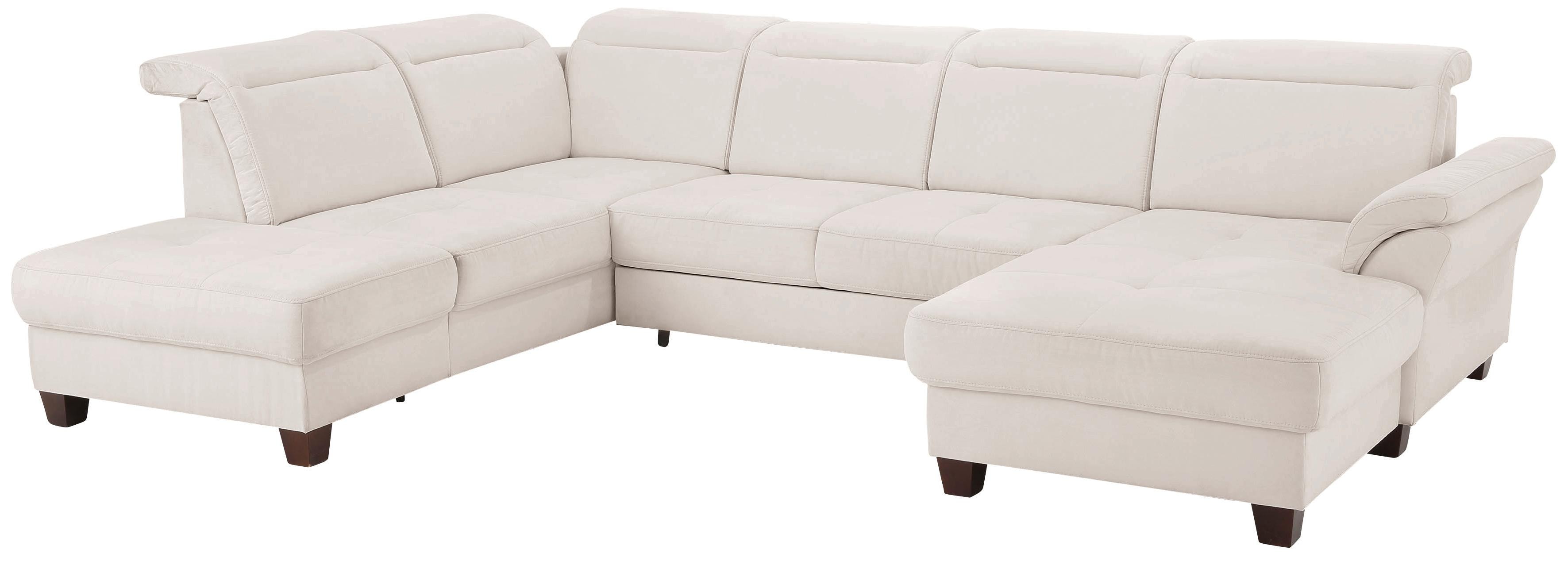 Home affaire Wohnlandschaft "Solvei U-Form" Sitztiefenverstellung und Federkern, wahlweise Kopfteilverstellung