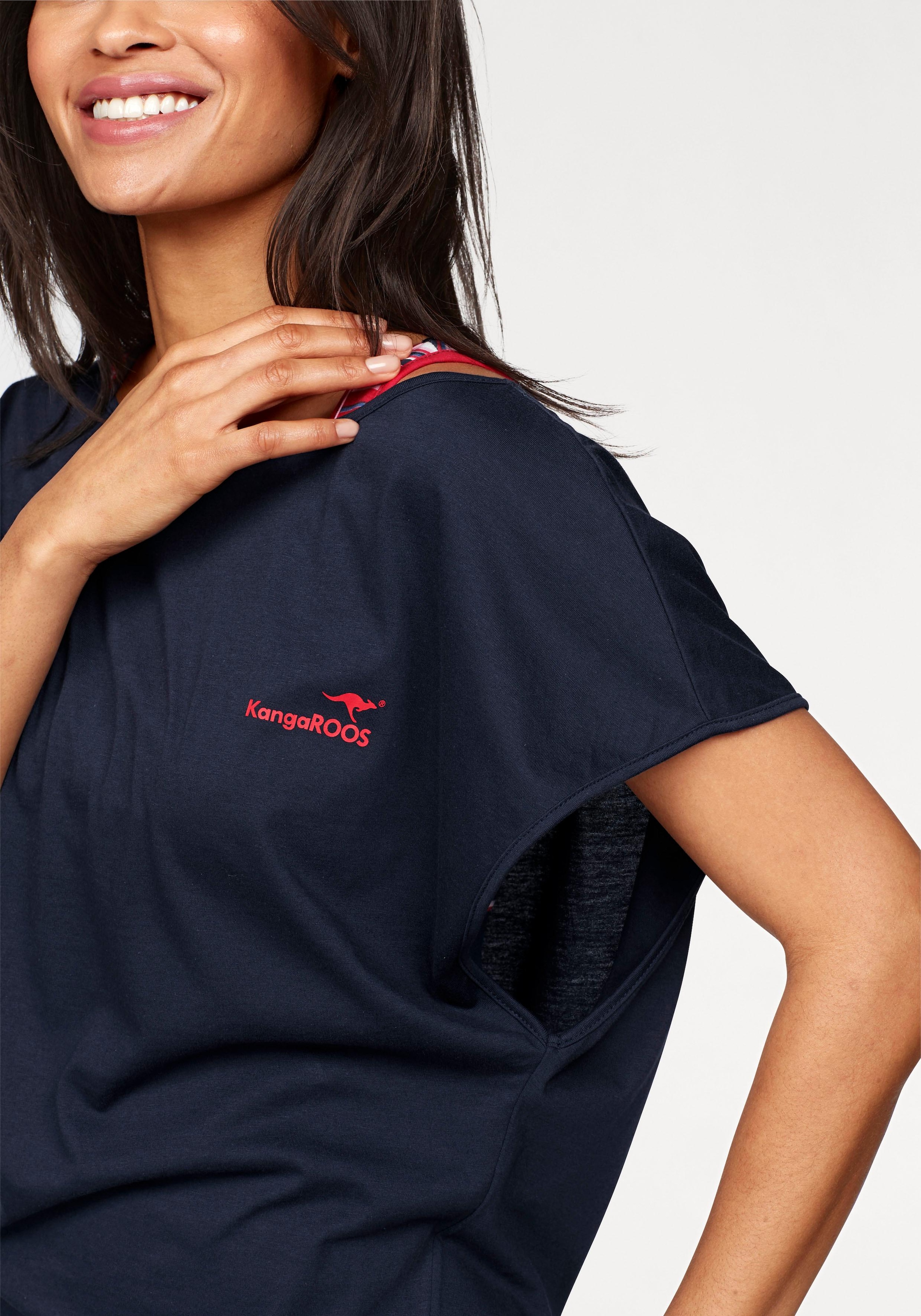 T-Shirt), Jerseykleid, online mit mit bestellen tlg., 2 (Set, KangaROOS bei Stretchanteil Schweiz Jelmoli-Versand