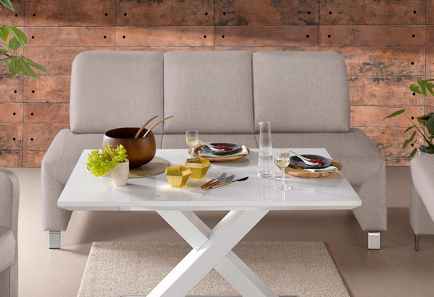 exxpo - sofa fashion Polsterbank »Intenso, Sitzbank, Breite 162 cm, wahlweise in Leder oder Textil«, hohe Bodenfreiheit, frei im Raum stellbar, hoher Sitzkomfort
