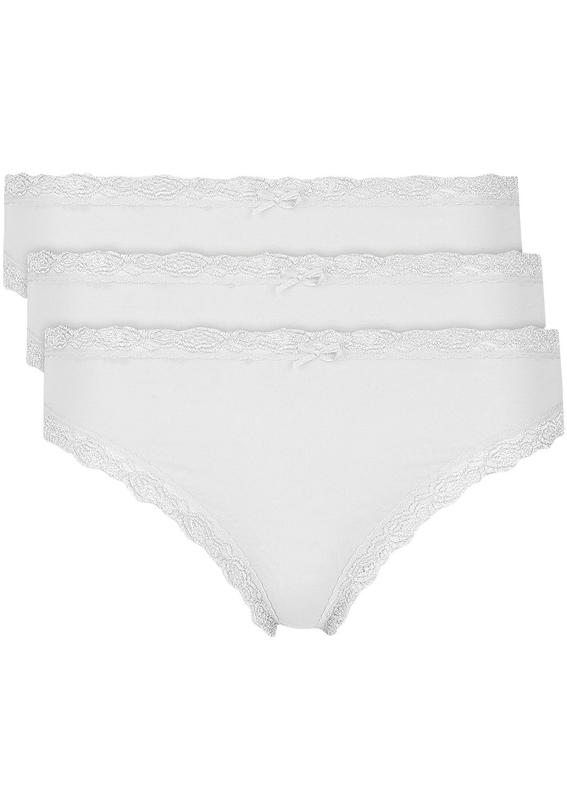 Nina Von C. Jazz-Pants Slips »"Cosy"« 3er Pack, eng, elastisch, atmungsaktiv, bequem, feminin, mit Spitze