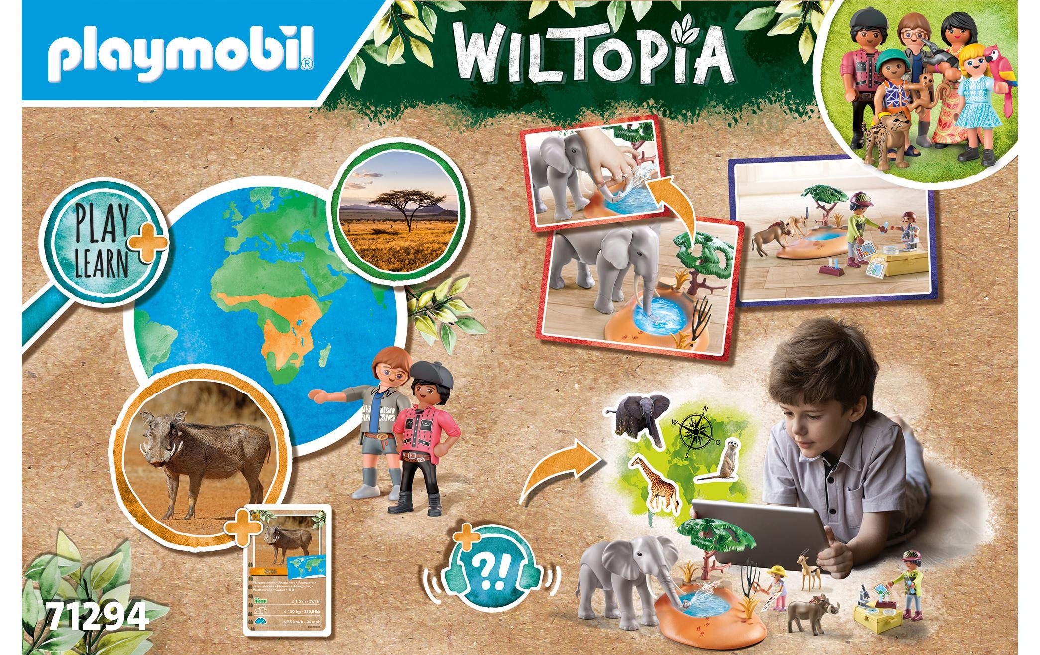 Playmobil® Spielbausteine »Wiltopia Spritztour zum Wasserloch 71294«, (35 St.)