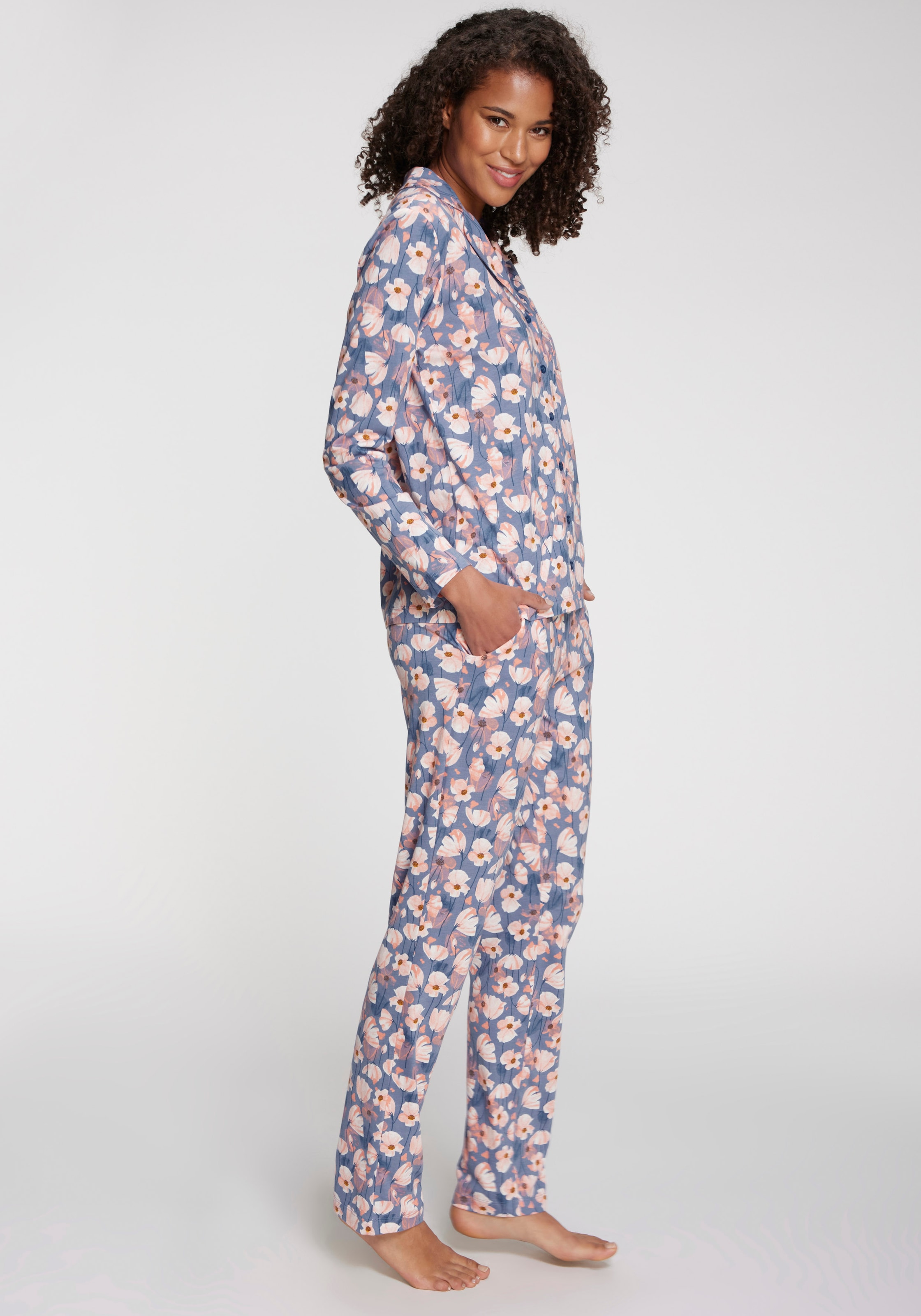 Vivance Dreams Pyjamahose, mit Schönem Allover-Muster