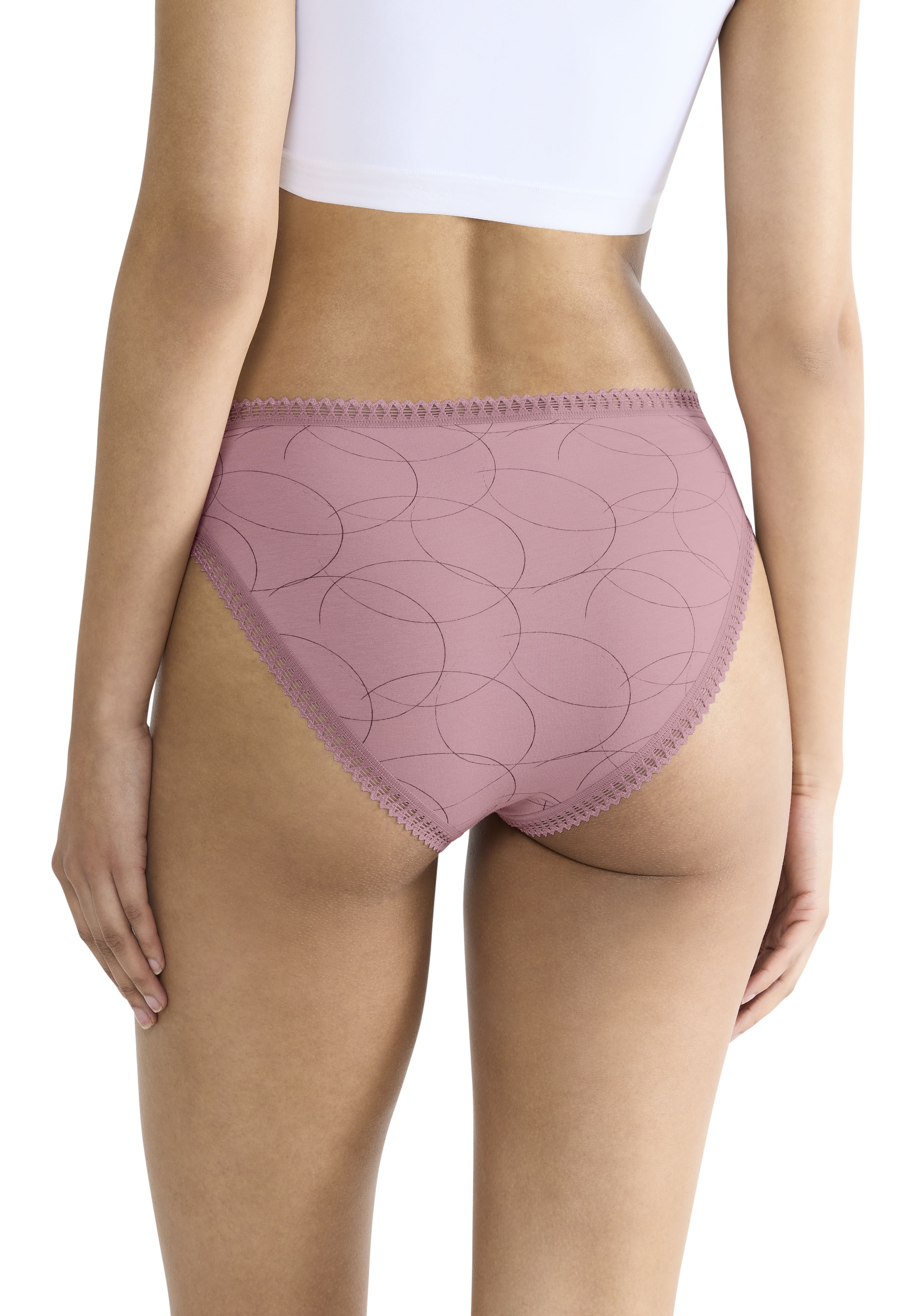 sloggi Slip »GO Crush«, (3er Pack), hoher Beinausschnitt, Spitze, feminin, weich, elastisch, Baumwollmix