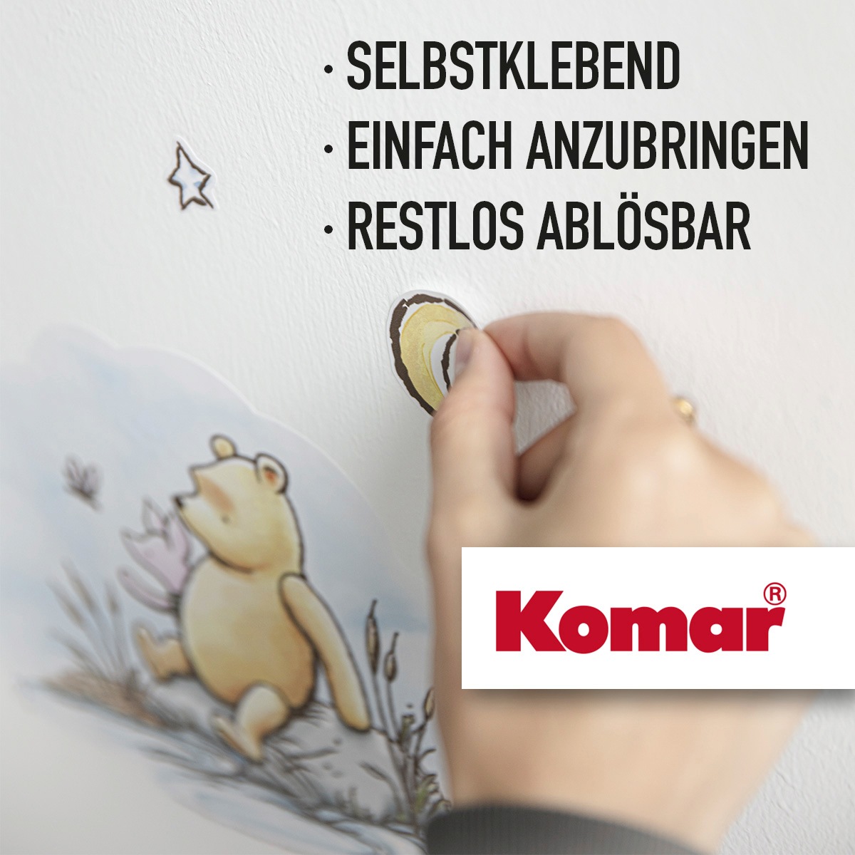 Komar Wandtattoo »Mandalorian Funny Grogu - Grösse 50 x 70 cm«, (5 St.), selbstklebend, Wandsticker, Kinderzimmer