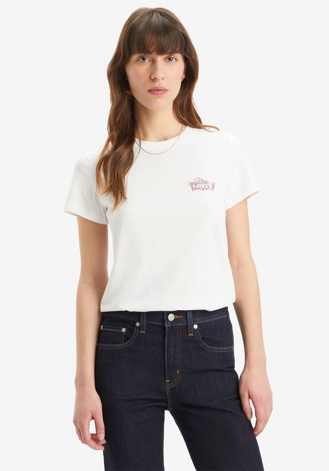 Levi's® T-Shirt »THE PERFECT TEE« mit floralem Batwing-Logoprint