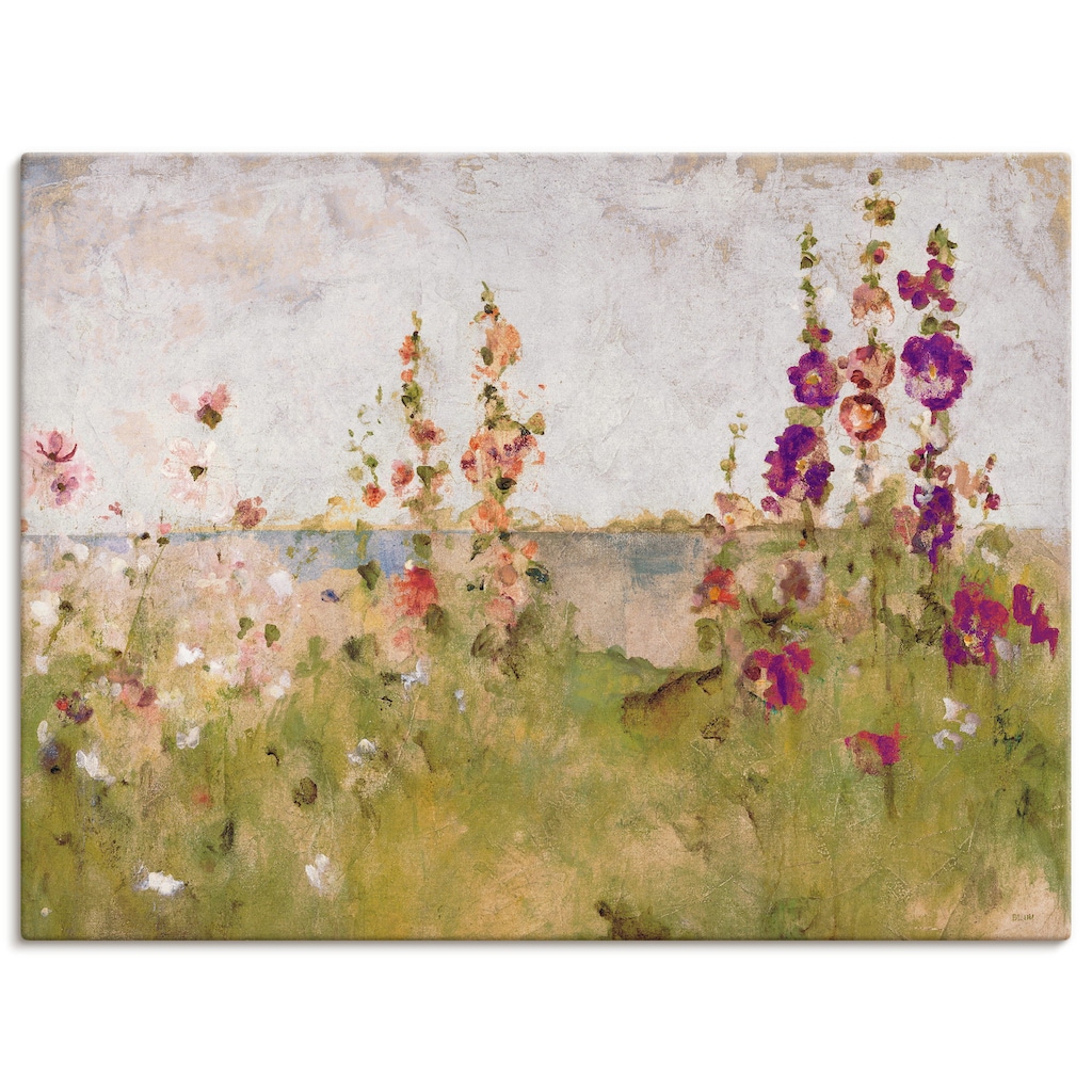 Artland Wandbild »Stockrosen am Meer«, Blumen, (1 St.)