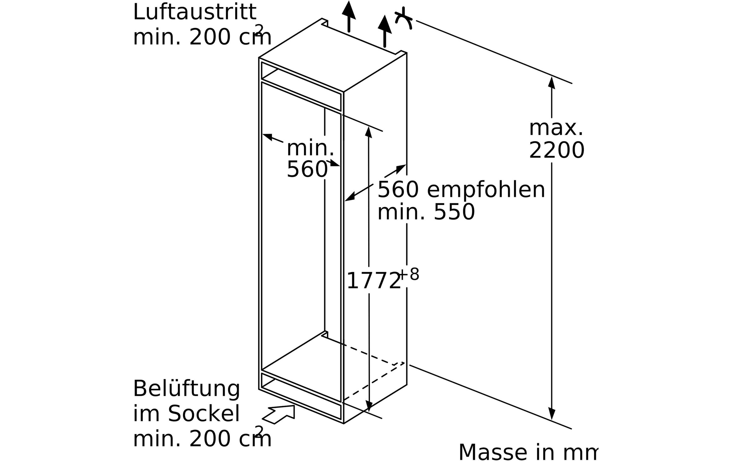 SIEMENS Einbaukühlschrank »KI82LADE0«