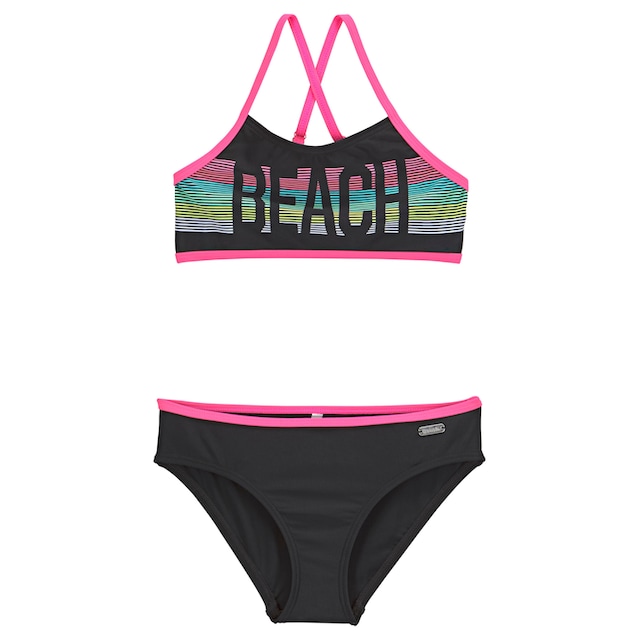 ✵ Bench. Bustier-Bikini, mit pinken Kontrastpaspeln online ordern |  Jelmoli-Versand