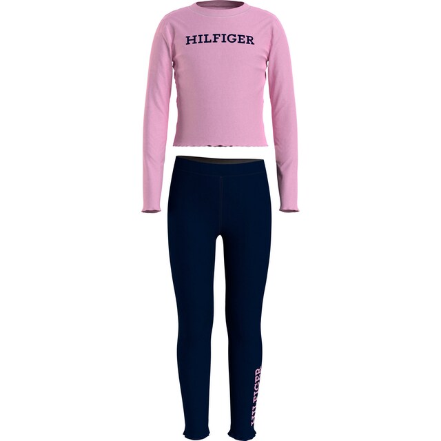 ✵ Tommy Hilfiger Underwear Pyjama »LONG SLEEVES LEGGINGS PJ SET«, (2 tlg.),  mit gewellten Saumabschlüssen online kaufen | Jelmoli-Versand